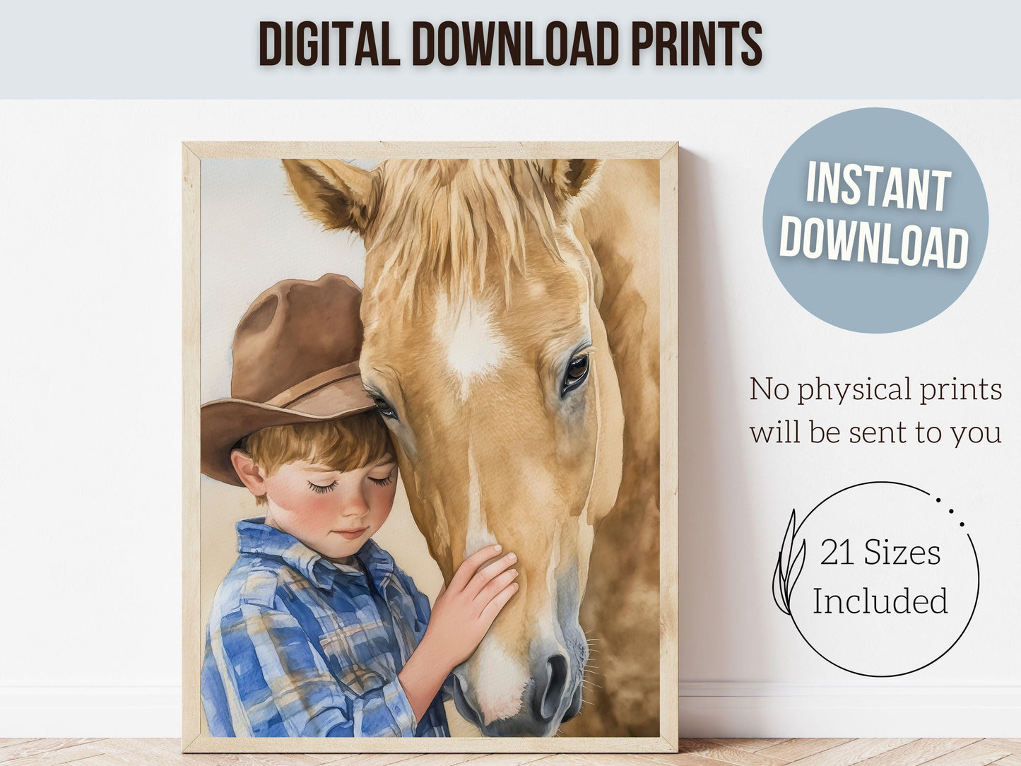 Cowboy Nursery Print, Cowboy Nursery Decor, Baby Boys Western Nursery Decor, Little Boy Cowboy Horse Riding Nursery Wall Art Digital Print