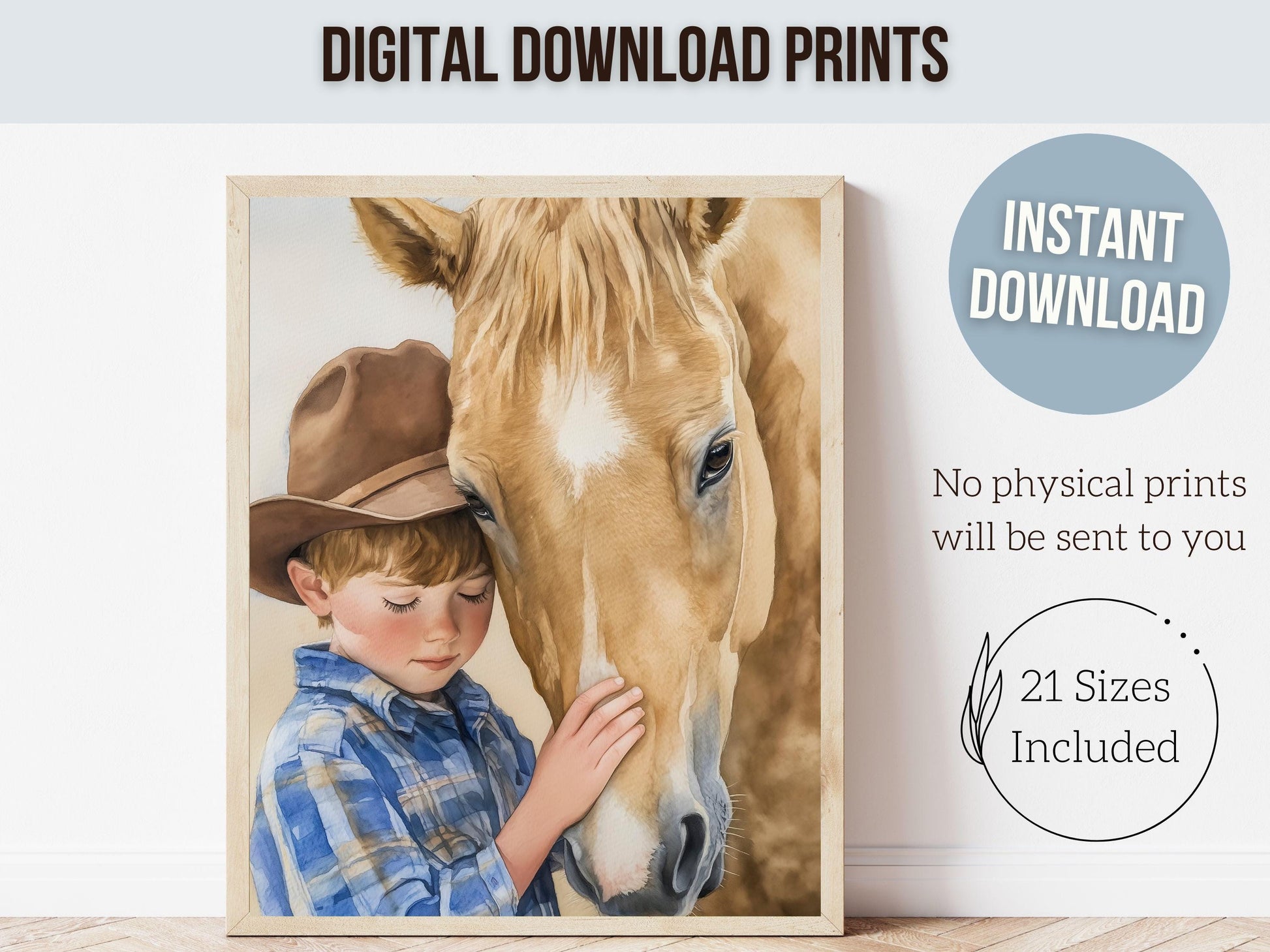 Cowboy Nursery Print, Cowboy Nursery Decor, Baby Boys Western Nursery Decor, Little Boy Cowboy Horse Riding Nursery Wall Art Digital Print