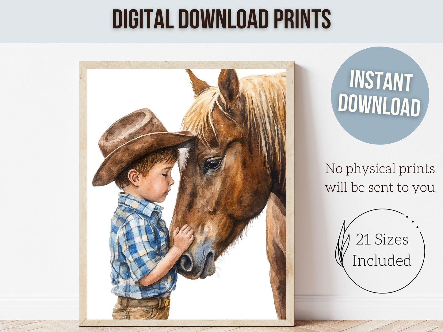 Cowboy Nursery Print, Cowboy Nursery Decor, Baby Boys Western Nursery Decor, Little Boy Cowboy Horse Riding Nursery Wall Art Digital Print