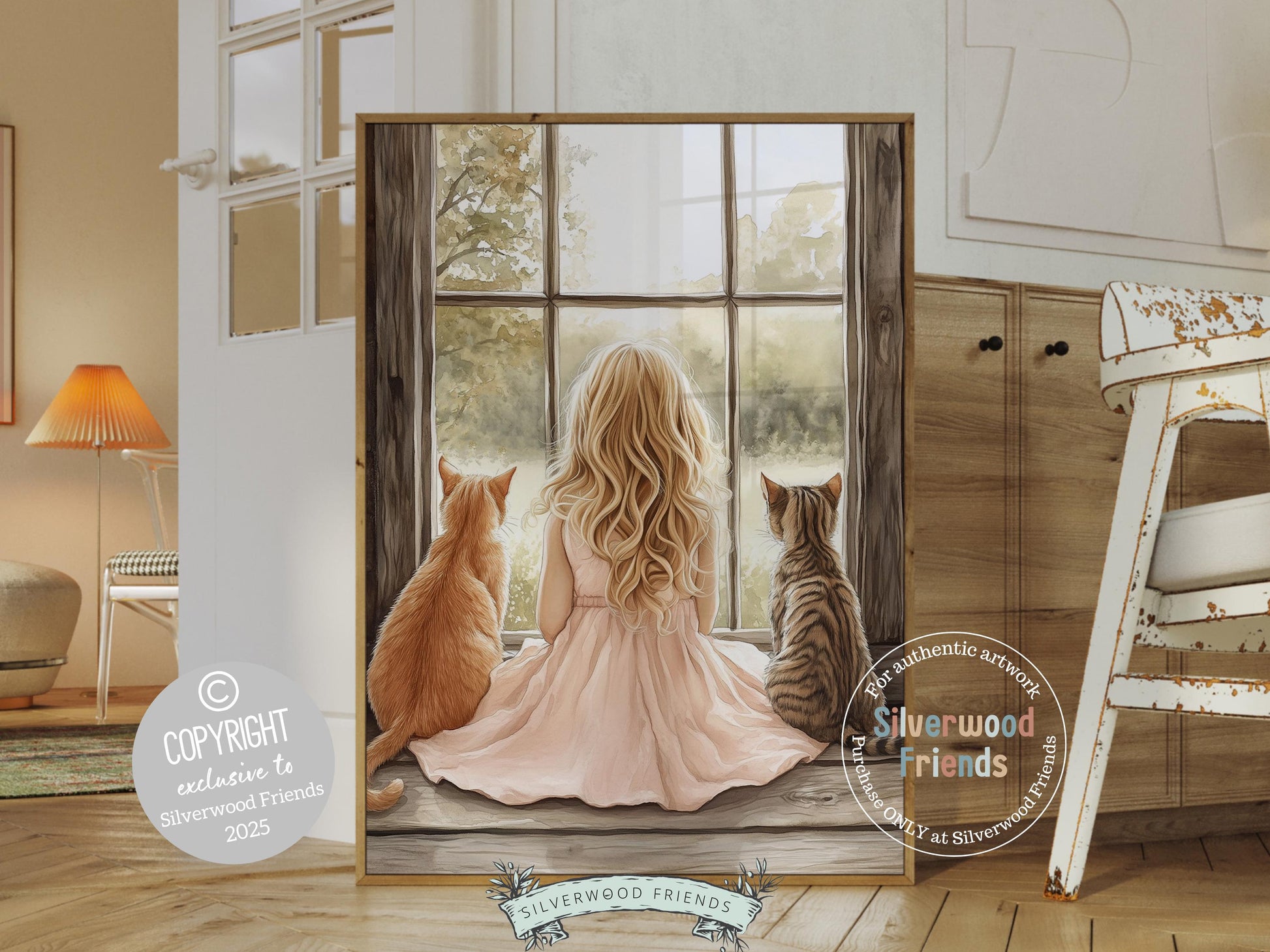 Cowgirl Nursery Print, Cowgirl Nursery Decor, Baby Girl Western Nursery Decor,Little Girl Farmhouse Tabby Cat Nursery Wall Art Digital Print