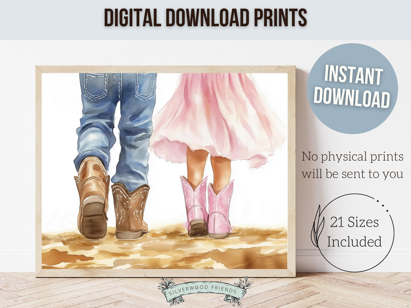 Cowboy Boots Print, Cowgirl Nursery Decor, Sibling Western Nursery Decor, Brother Sister Country Farmhouse Nursery Wall Art Digital Print