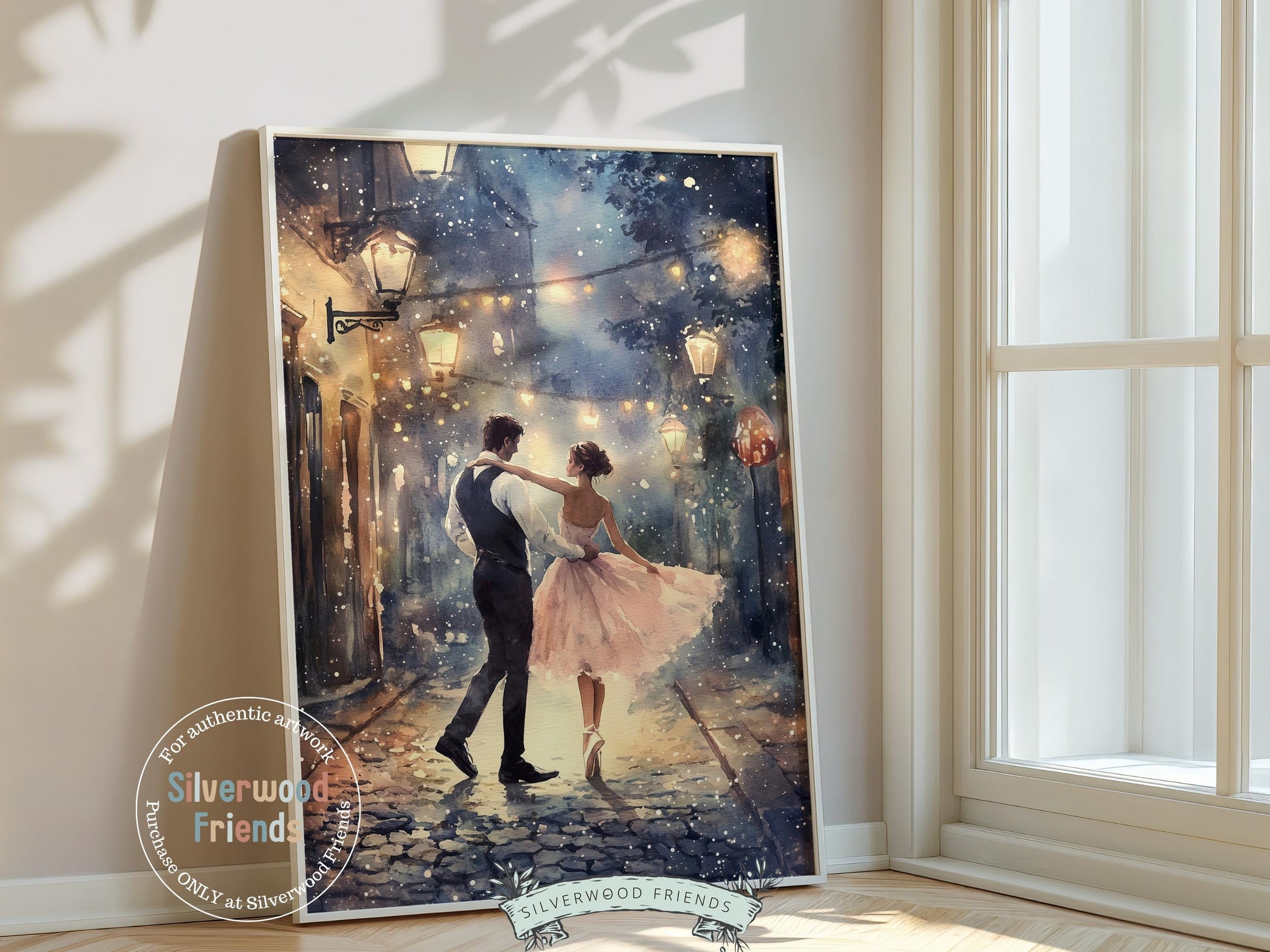 Ballet Christmas Print, Romantic Valentines Printable Wall Art, Festive Christmas Holiday Decor,Ballerina Nutcracker Christmas Digital Print