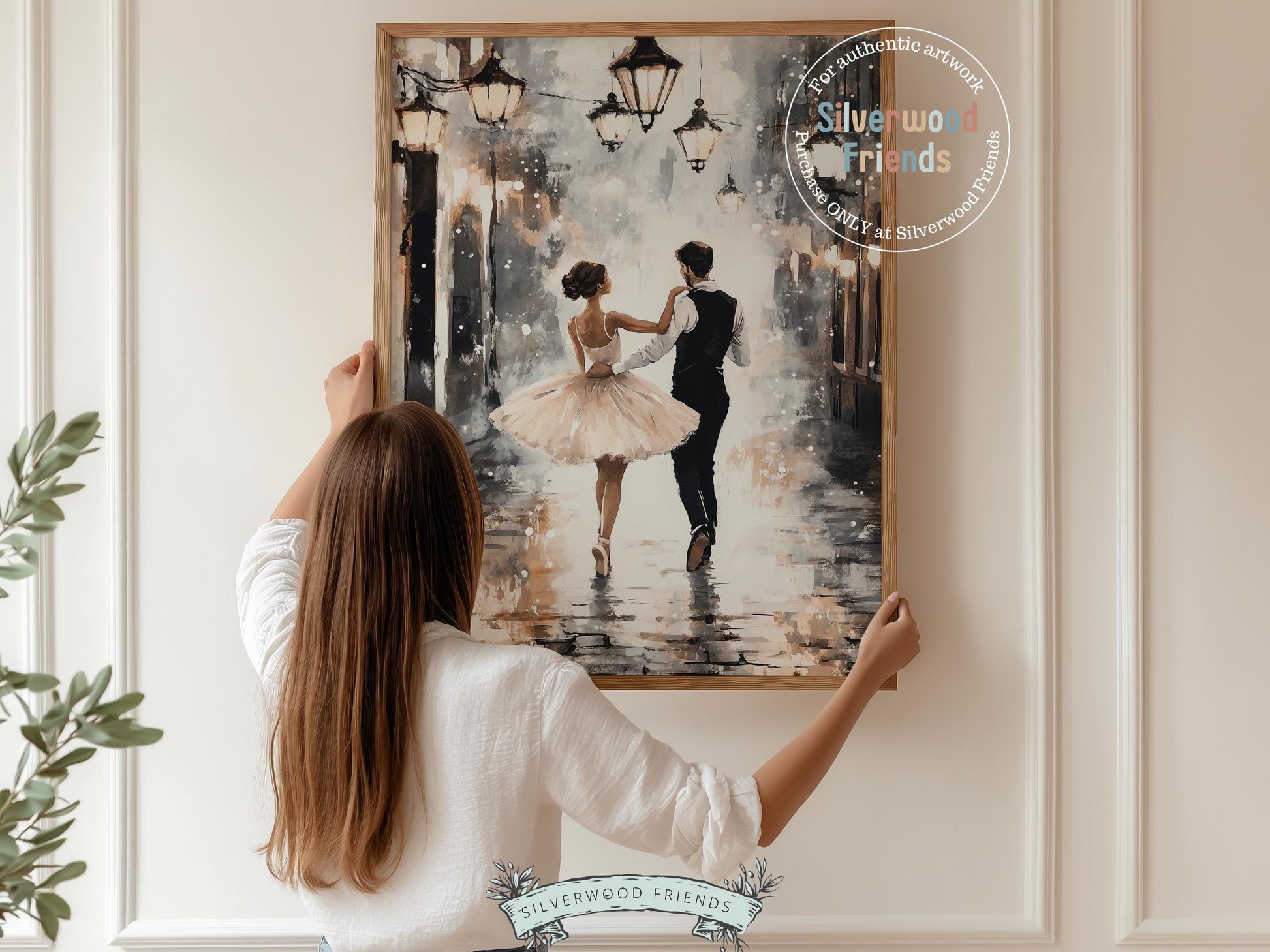 Romantic Ballet Christmas Print, Moody Valentines Printable Wall Art, Festive Christmas Nutcracker Vintage Holiday Decor Digital Print Gift