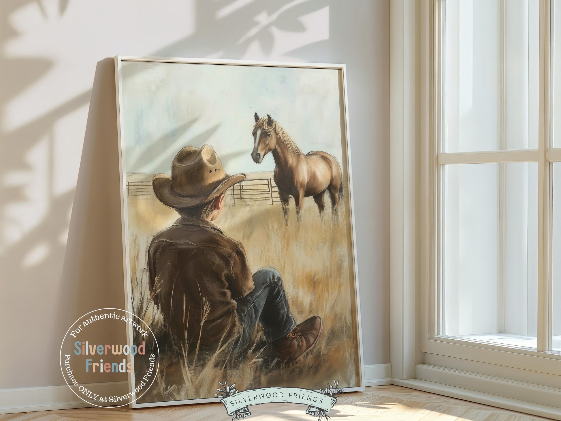Cowboy Nursery Print, Cowboy Nursery Decor, Baby Boys Western Nursery Decor, Little Boy Cowboy Brown Horse Nursery Wall Art Digital Print