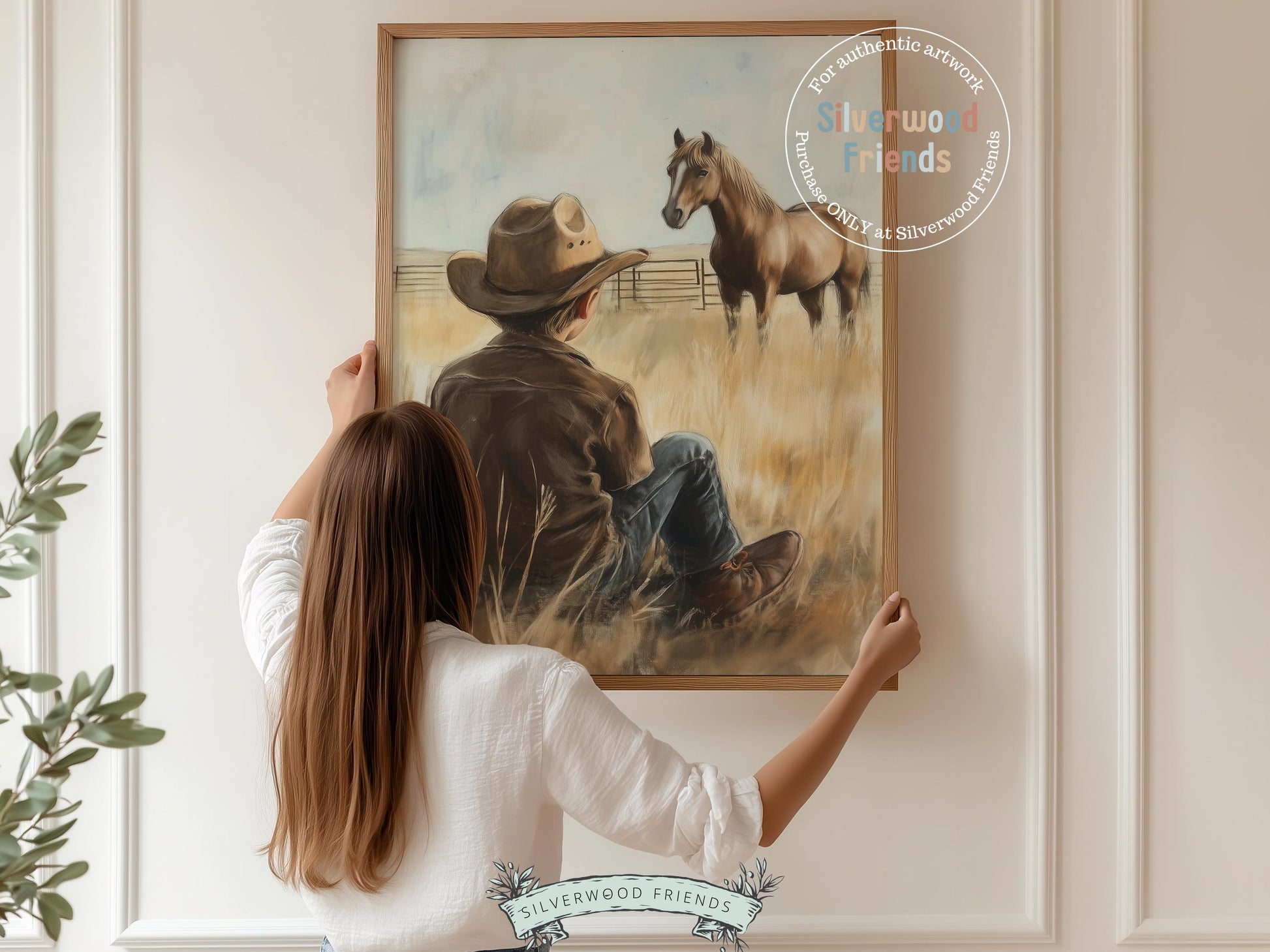 Cowboy Nursery Print, Cowboy Nursery Decor, Baby Boys Western Nursery Decor, Little Boy Cowboy Brown Horse Nursery Wall Art Digital Print