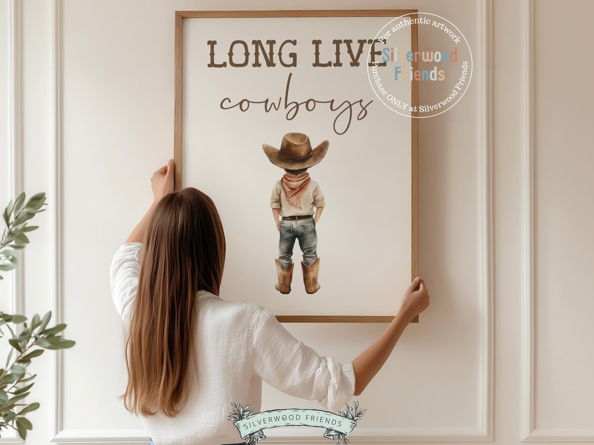 Cowboy Nursery Print, Cowboy Nursery Decor, Boy's Western Nursery Decor, Long Live Cowboys Rustic Farmhouse Nursery Wall Art Digital Print