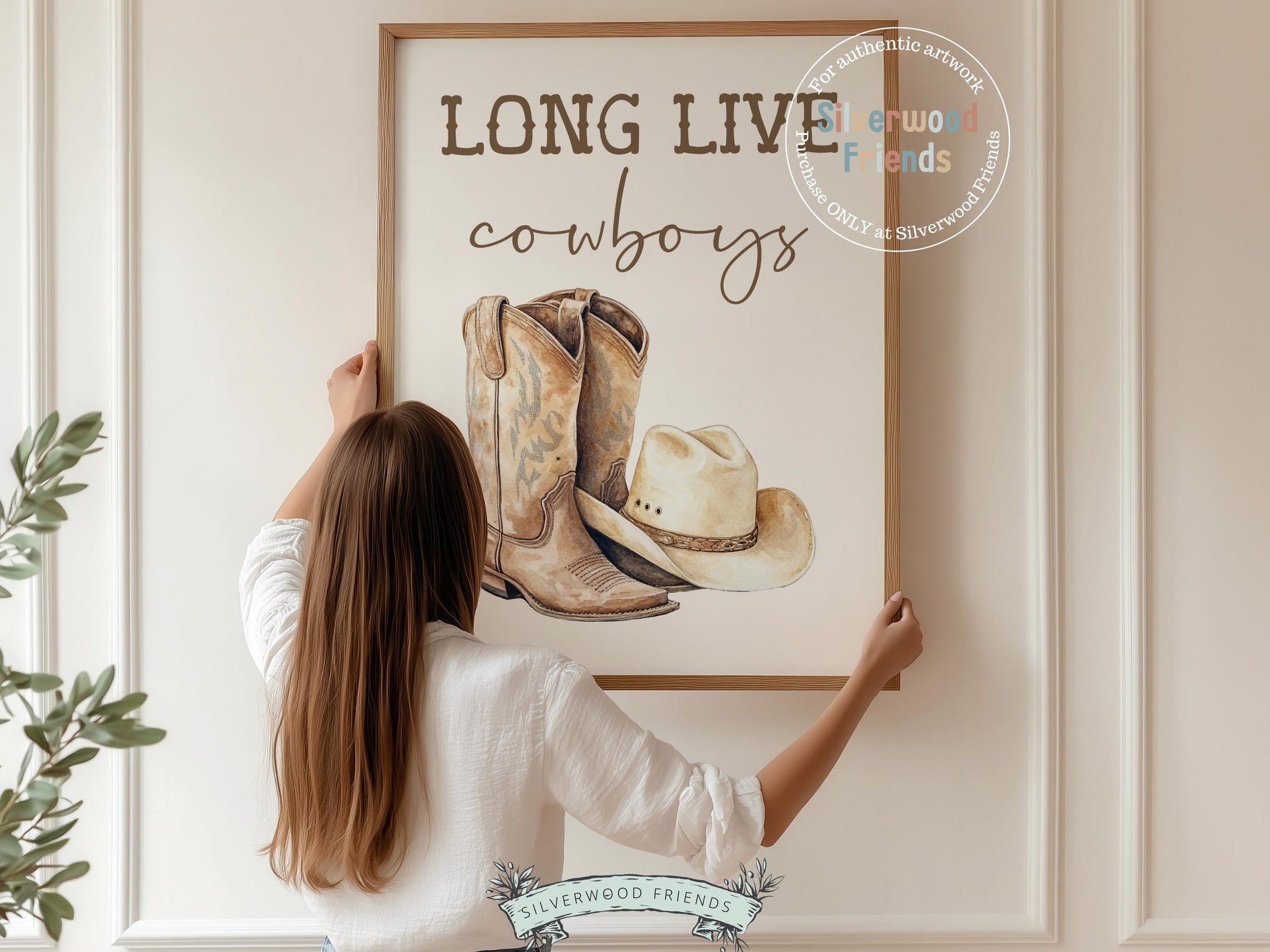 Cowboy Hat Boots Nursery Print, Cowboy Nursery Decor, Boy's Western Nursery Decor, Long Live Cowboys Country Nursery Wall Art Digital Print