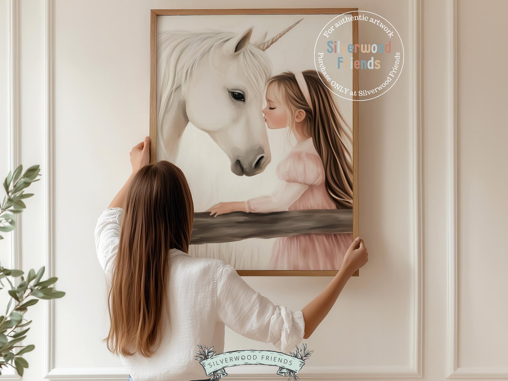Baby Girl Unicorn Nursery Print, Unicorn Horse Nursery Decor, Fairytale Farmhouse Nursery Wall Art,Little Girl Fantasy Nursery Digital Print