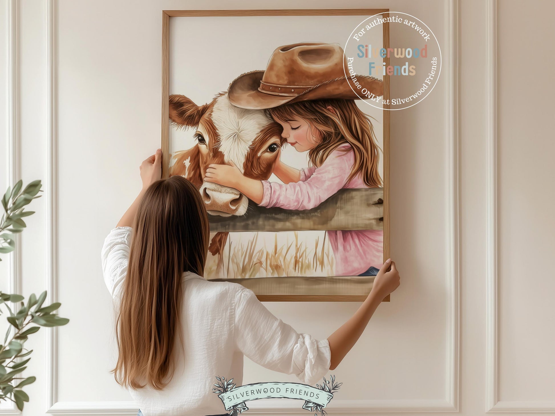 Cowgirl Nursery Print, Highland Cow Nursery Decor, Baby Girl Western Nursery Decor, Girls Rustic Country Farmhouse Nursery Digital Print