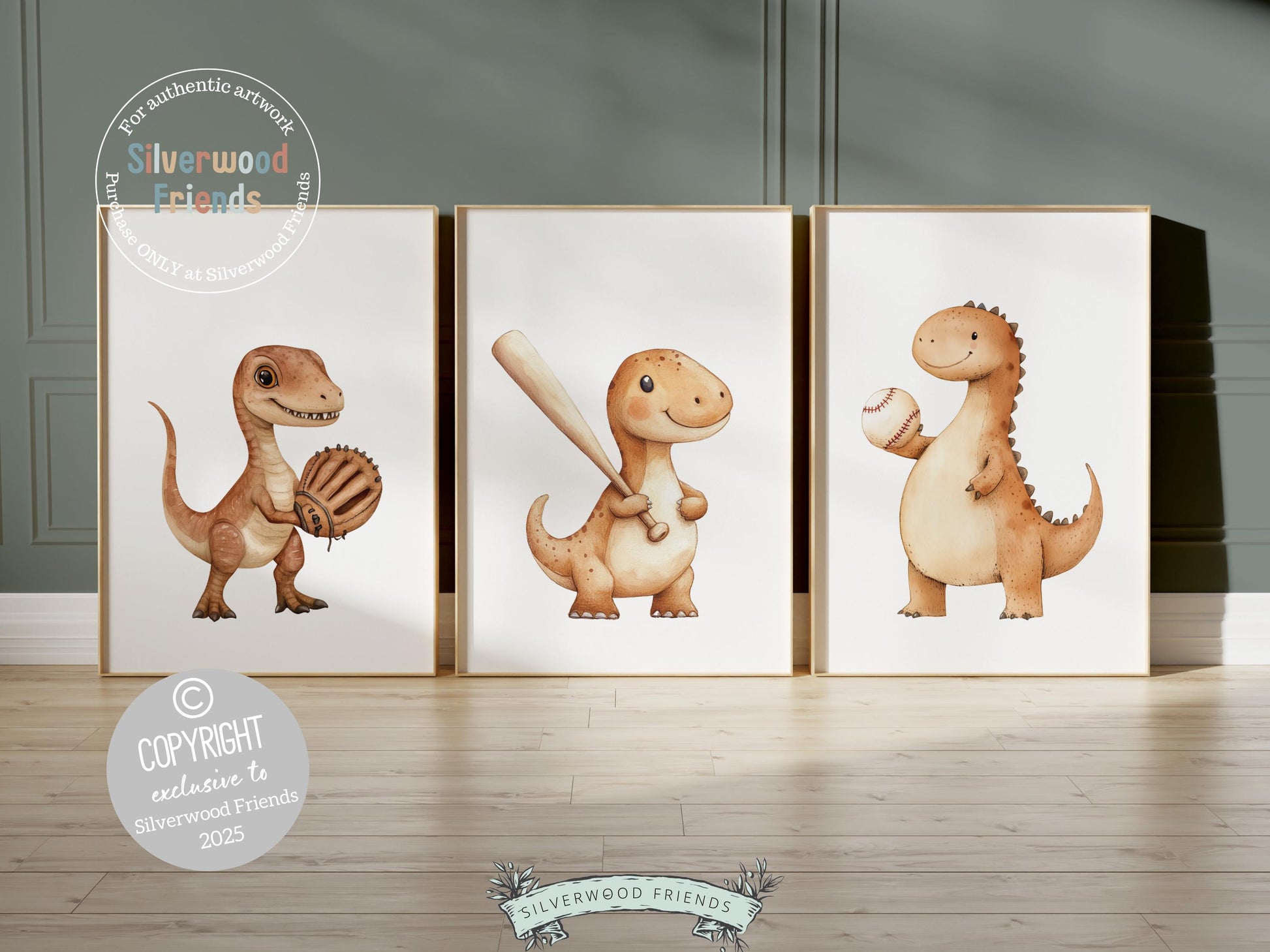Baseball Nursery Prints, Baby Boy Dinosaur Baseball Nursery Decor, Sport Theme Wall Art, Dino Toddler Room, Boys Room Baseball Digital Print