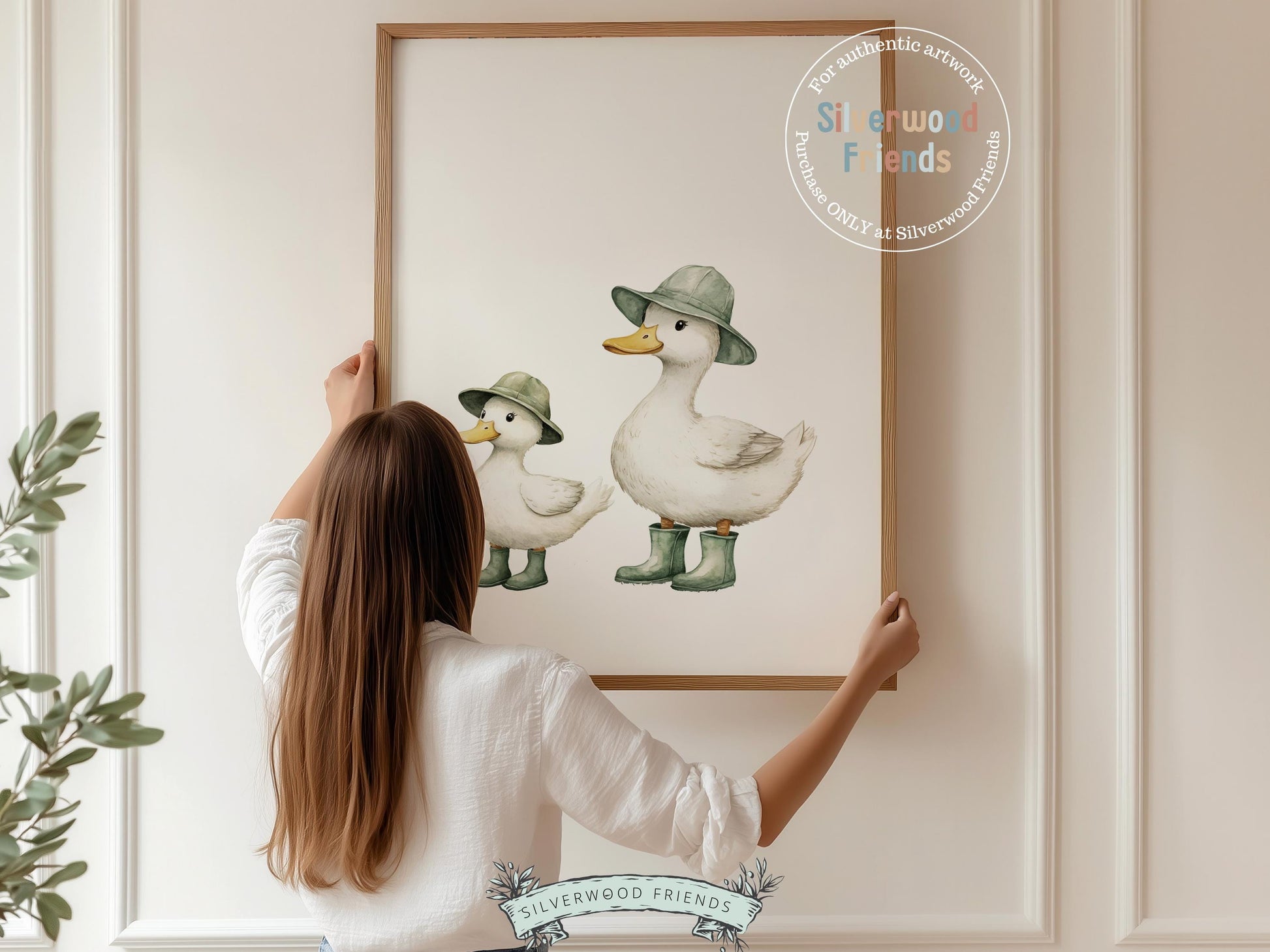 Duck Nursery Prints, Sage Green Duck Nursery Decor, Gender Neutral Duck Nursery Wall Art, Vintage Farmhouse Mudroom Wall Decor Digital Print