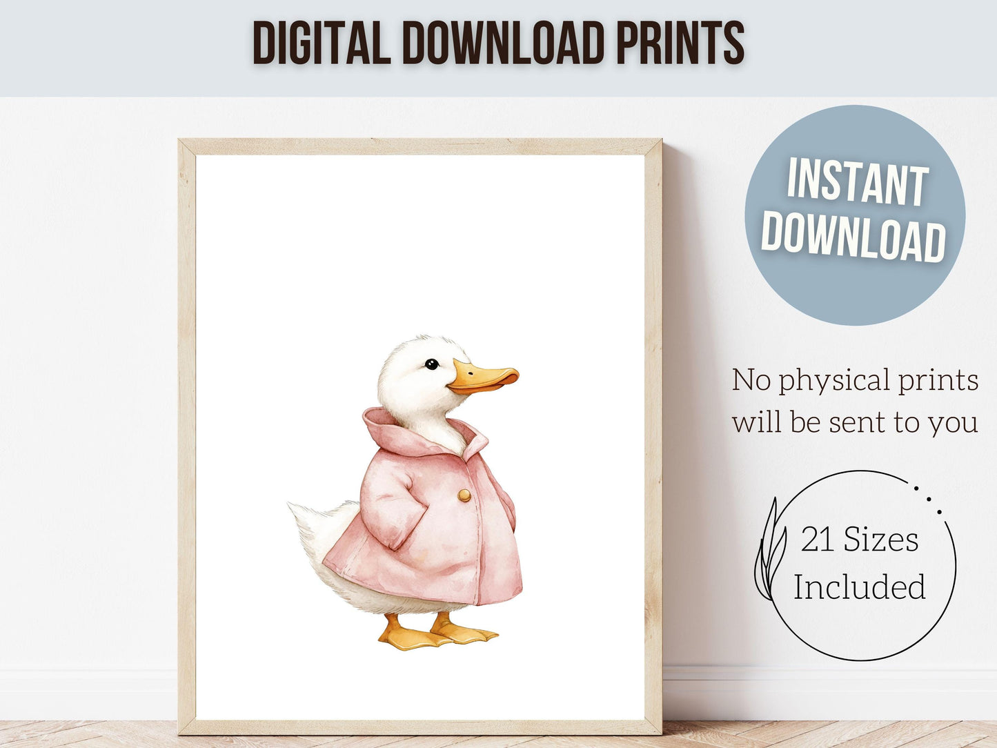 Set of 3 Duck Nursery Prints, Baby Girl Pink Duck Nursery Decor, Duck Nursery Wall Art, Kids Farmhouse Mudroom Room Wall Decor Digital Print