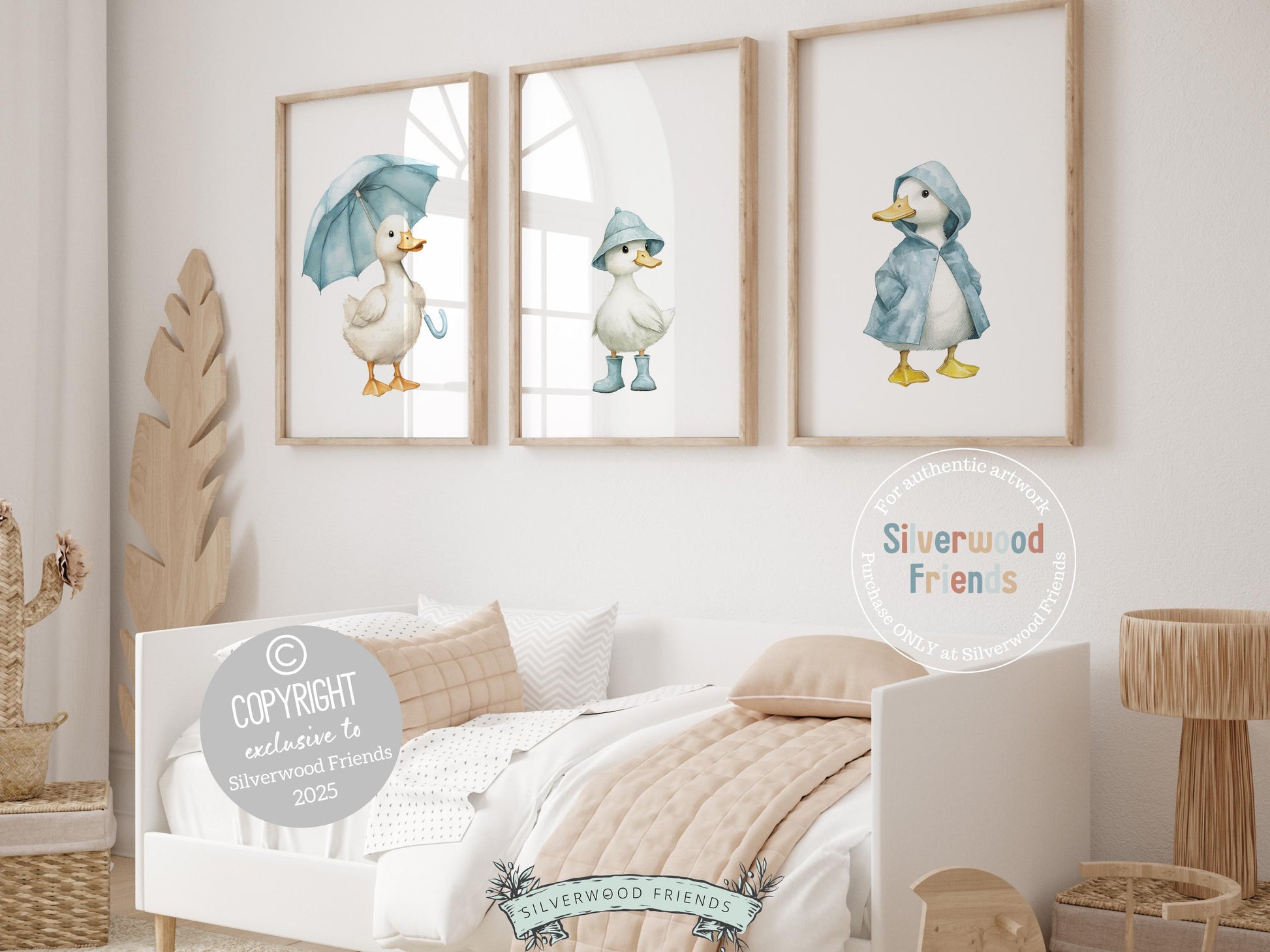 Duck Nursery Prints, Blue Duck Nursery Decor, Gender Neutral Farm Duck Nursery Wall Art,Kids Country Farmhouse Room Wall Decor Digital Print