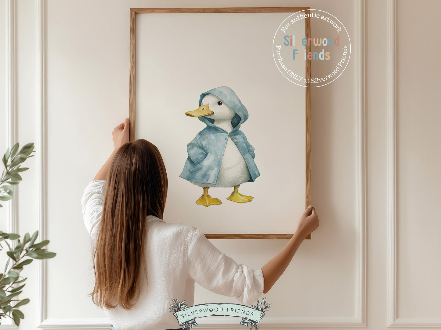 Duck Nursery Prints, Blue Duck Nursery Decor, Gender Neutral Farm Duck Nursery Wall Art,Kids Country Farmhouse Room Wall Decor Digital Print