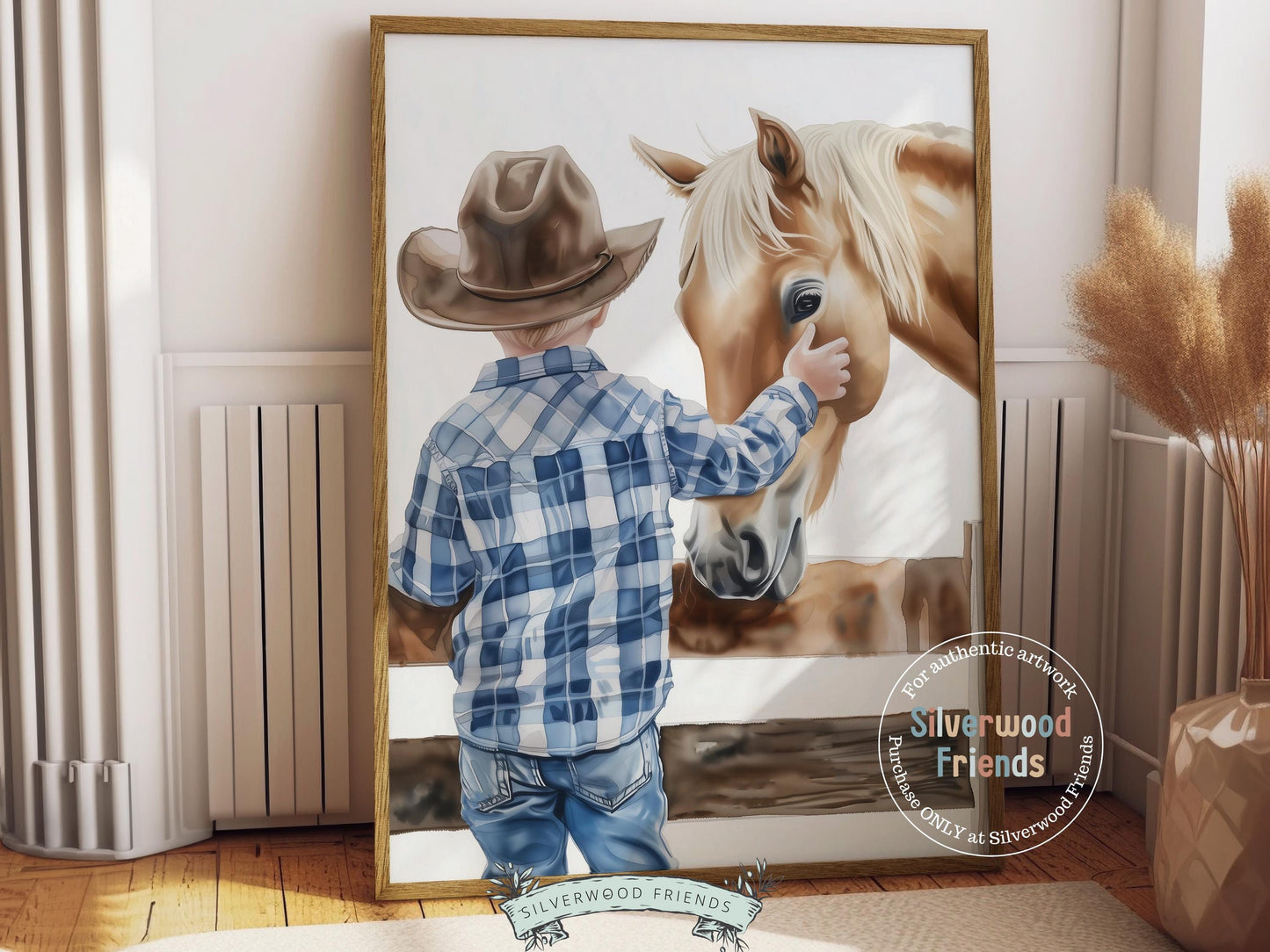 Cowboy Nursery Print, Cowboy Nursery Decor, Baby Boys Western Nursery Decor, Little Boy Cowboy Horse Riding Nursery Wall Art Digital Print