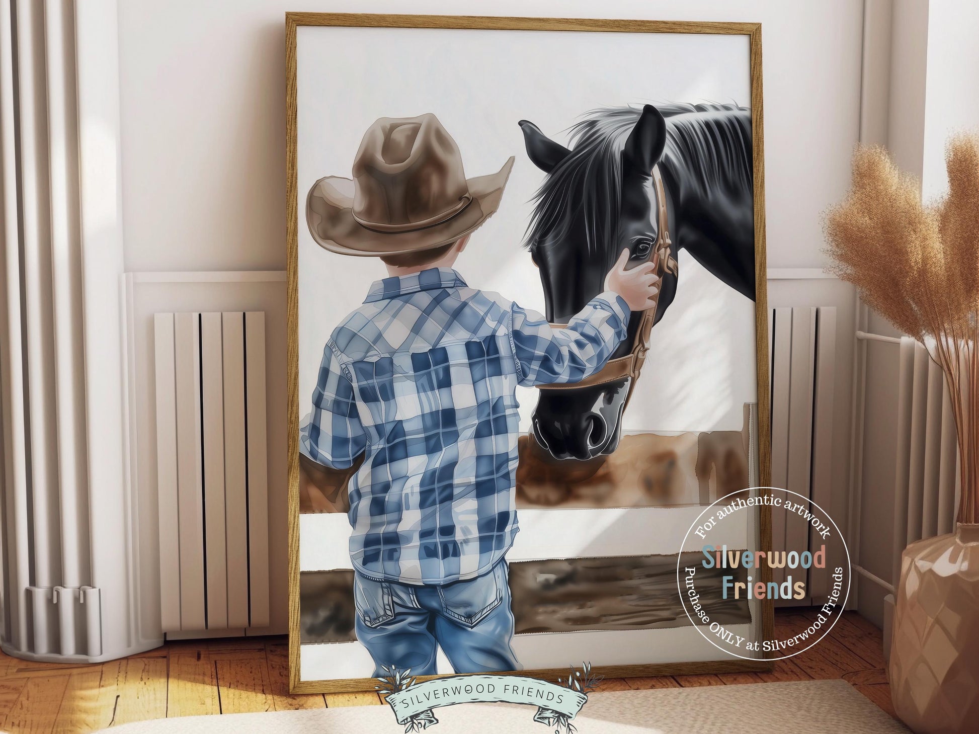Cowboy Nursery Print, Cowboy Nursery Decor, Baby Boys Western Nursery Decor, Little Boy Cowboy Horse Riding Nursery Wall Art Digital Print