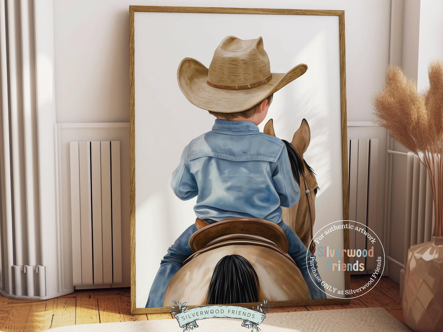 Cowboy Nursery Print, Cowboy Nursery Decor, Baby Boys Western Nursery Decor, Little Boy Cowboy Horse Riding Nursery Wall Art Digital Print