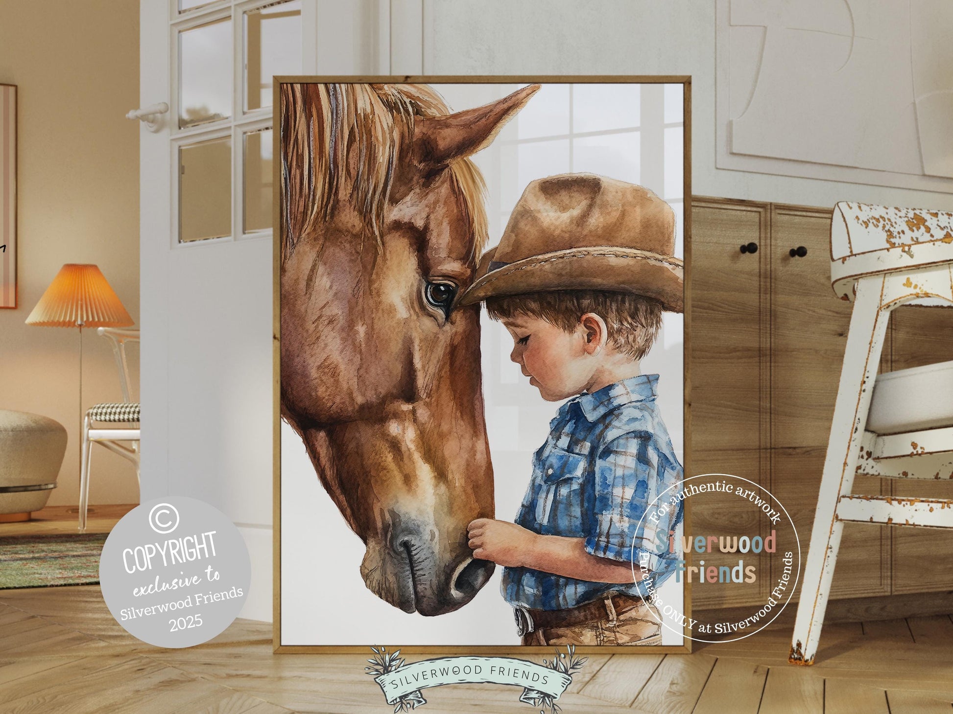 Cowboy Nursery Print, Cowboy Nursery Decor, Baby Boys Western Nursery Decor, Little Boy Cowboy Horse Riding Nursery Wall Art Digital Print