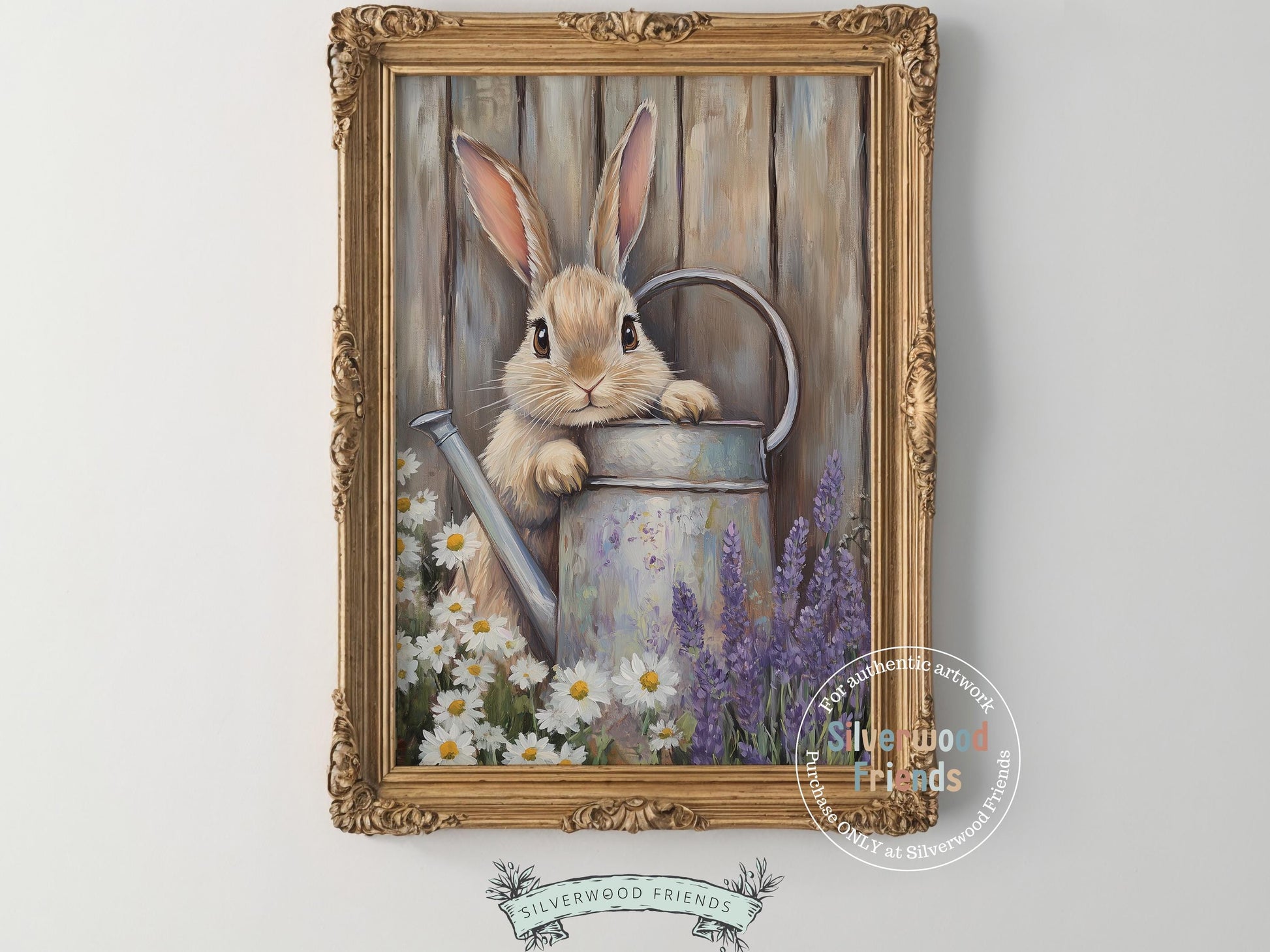 Easter Bunny Print, Floral Bunny Nursery Wall Art, Woodland Wildflower Nursery Decor, Easter Farmhouse Wall Decor,Spring Decor Digital Print