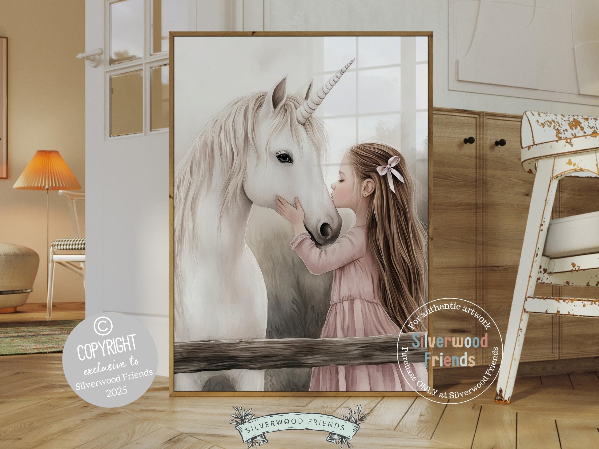 Baby Girl Unicorn Nursery Print, Unicorn Ballerina Nursery Decor, Wildflower Nursery Wall Art, Floral Ballet Fantasy Nursery Digital Print