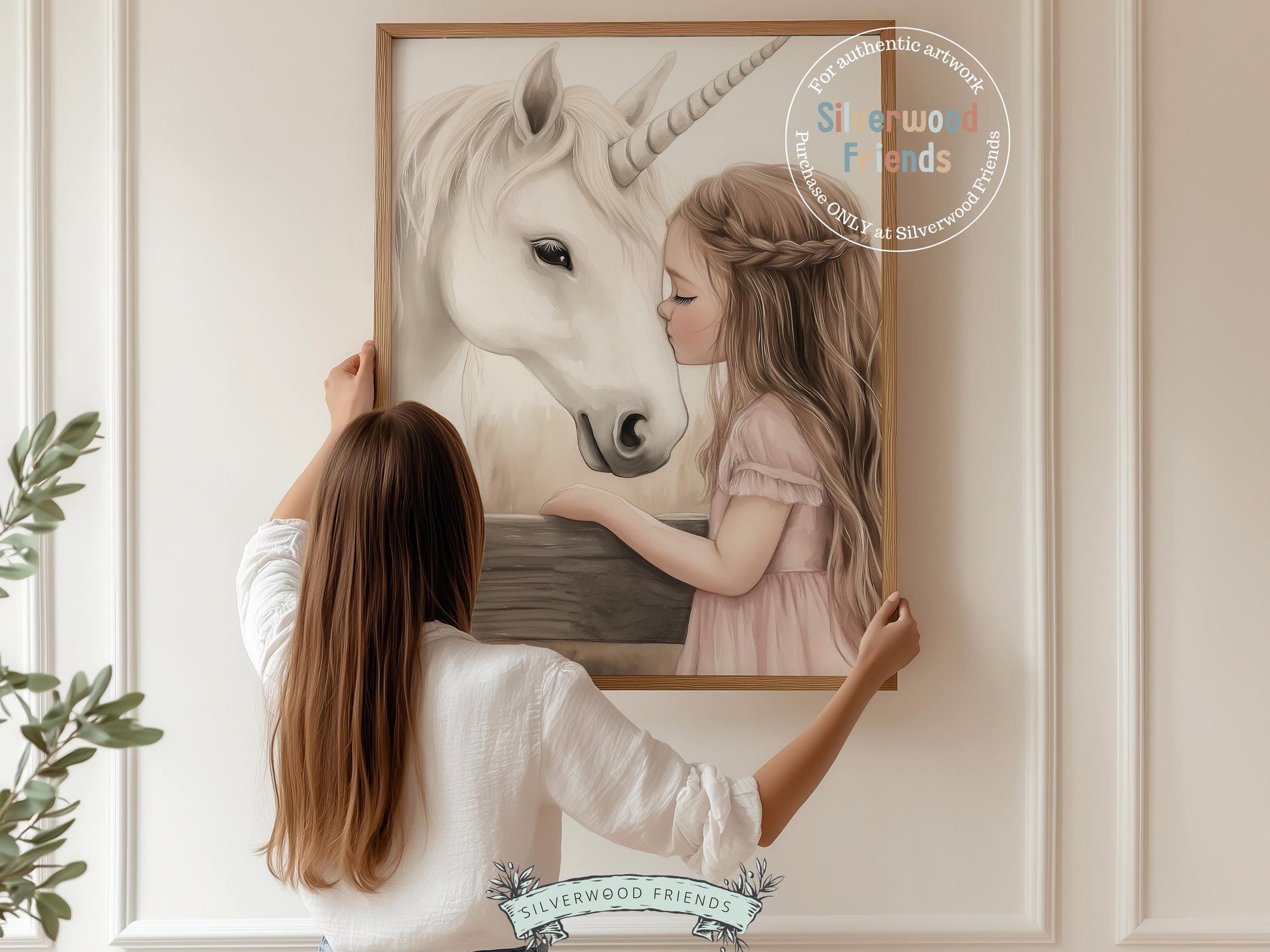 Unicorn Nursery Print, Baby Girl Unicorn Horse Nursery Decor, Fairytale Farmhouse Nursery Wall Art, Unicorn Bedroom Wall Art Digital Print