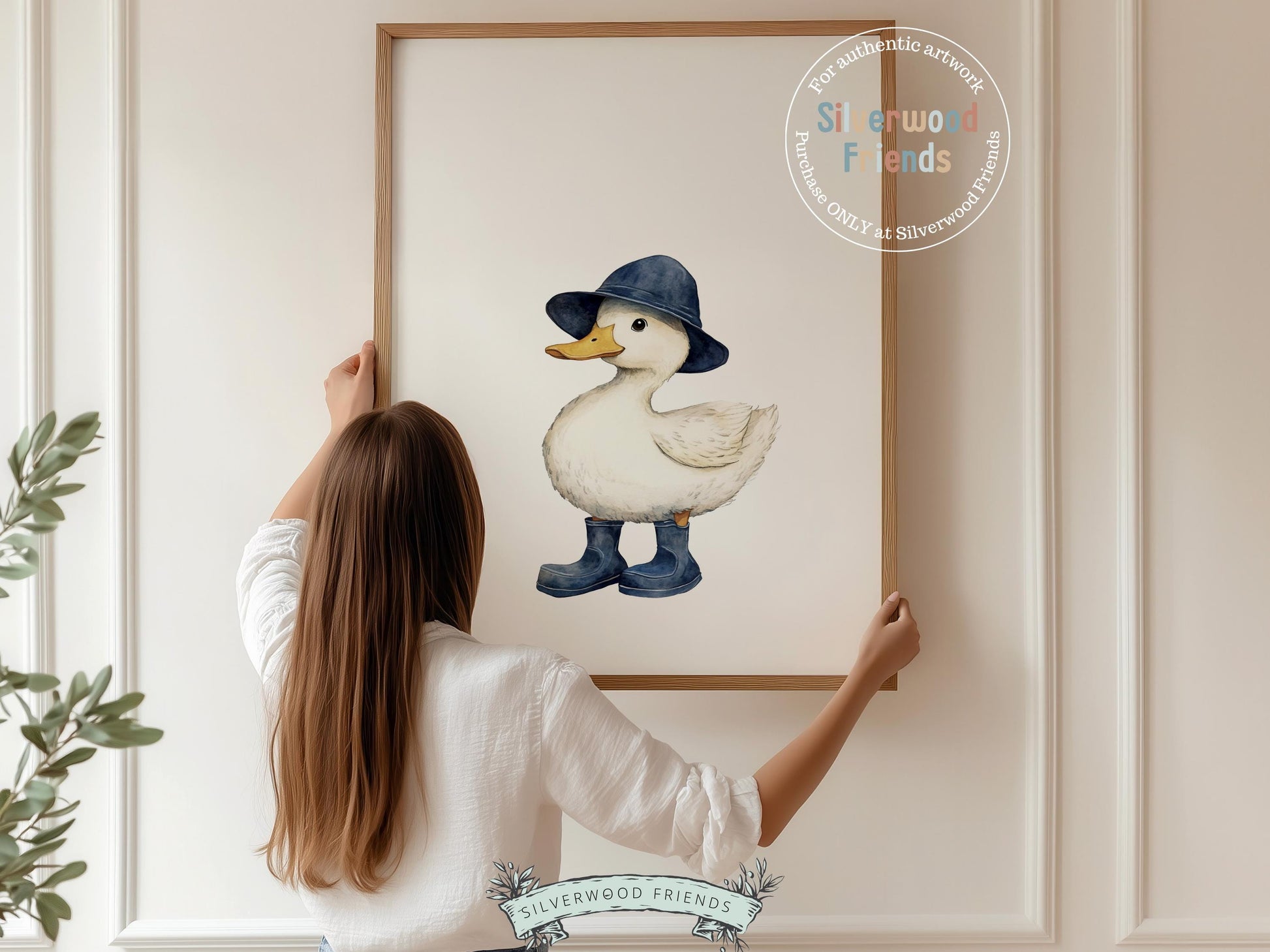Duck Nursery Prints, Navy Blue Duck Nursery Decor, Gender Neutral Farm Duck Nursery Wall Art, Farmhouse Mudroom Wall Decor Digital Print