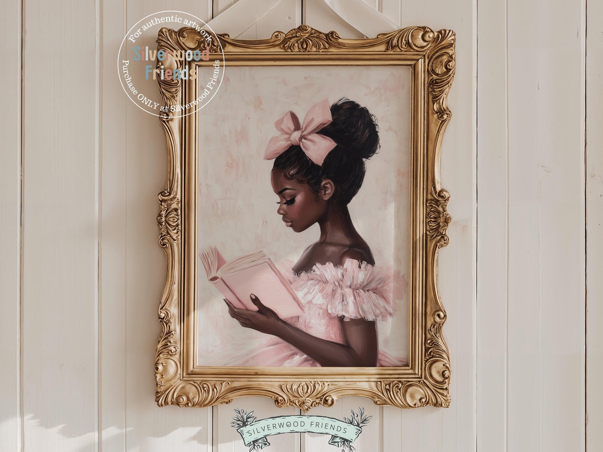 African American Ballerina Reading Room Decor, Black Ballerina Bookish Wall Art Dorm Room Decor, Black Girl Reading Nook Art Digital Print