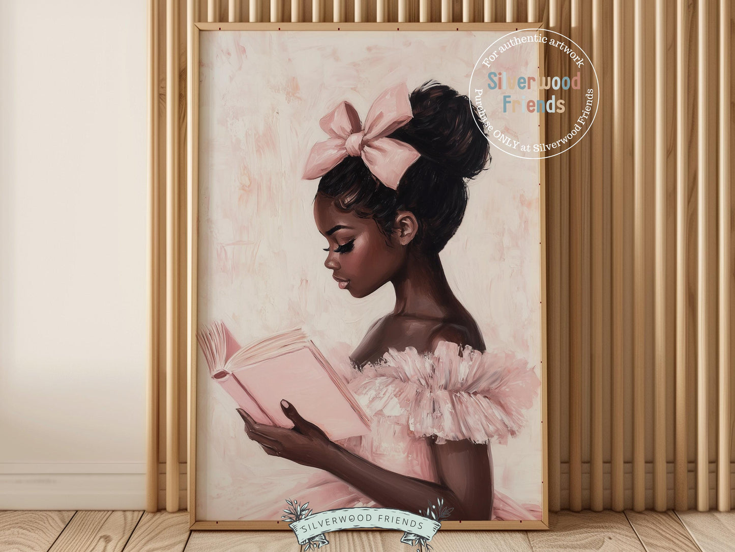 African American Ballerina Reading Room Decor, Black Ballerina Bookish Wall Art Dorm Room Decor, Black Girl Reading Nook Art Digital Print