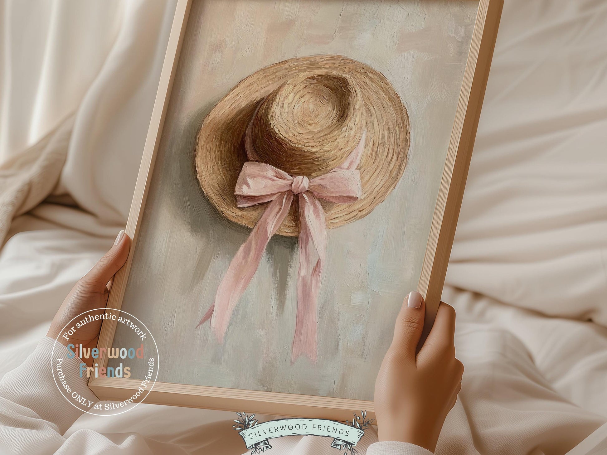 Cowgirl Hat Print, French Cottage Straw Hat Print, Preppy French Country Coquette Wall Decor, Girly Pink Coastal Cowgirl Hat Digital Print