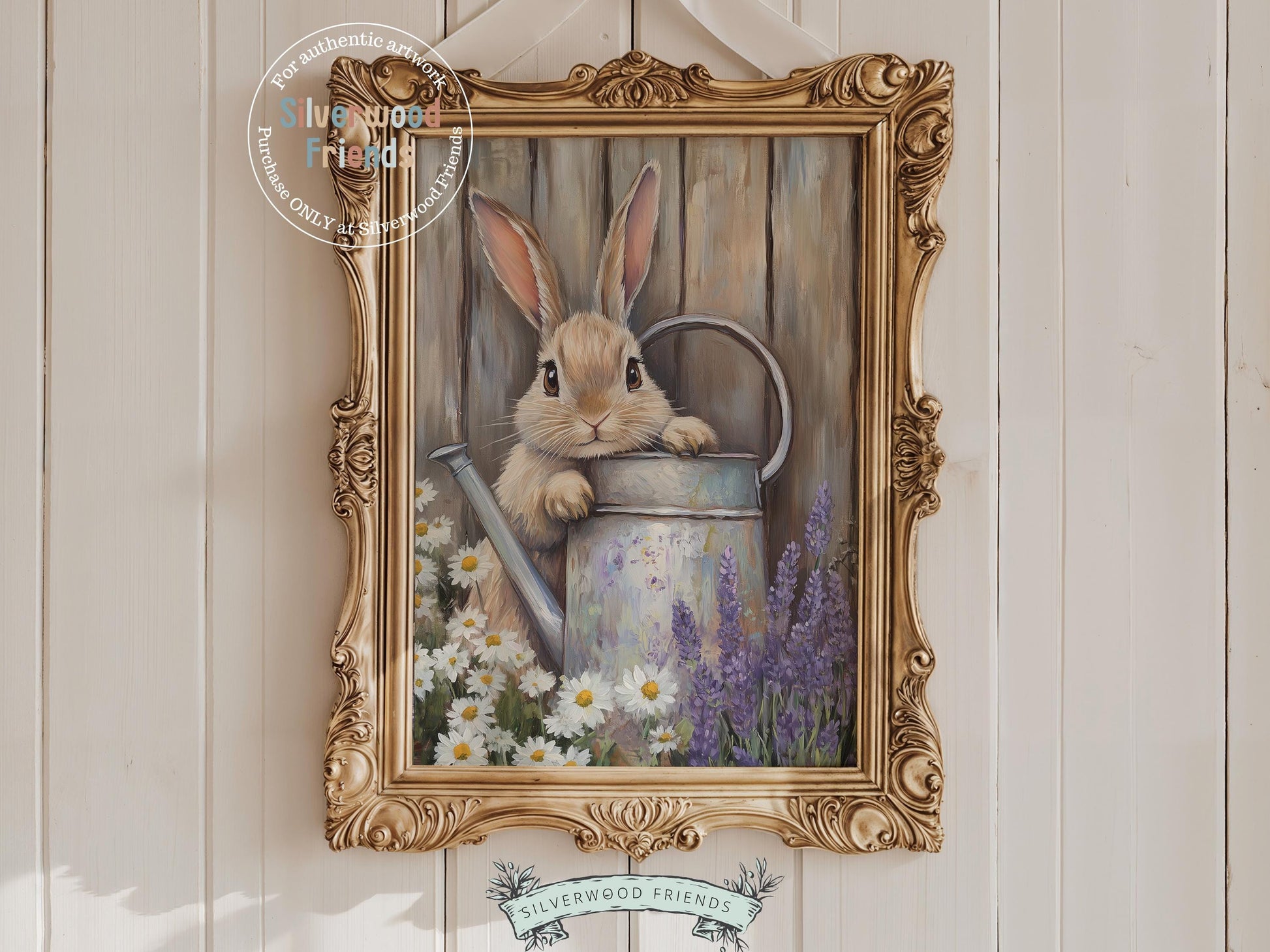 Easter Bunny Print, Floral Bunny Nursery Wall Art, Woodland Wildflower Nursery Decor, Easter Farmhouse Wall Decor,Spring Decor Digital Print