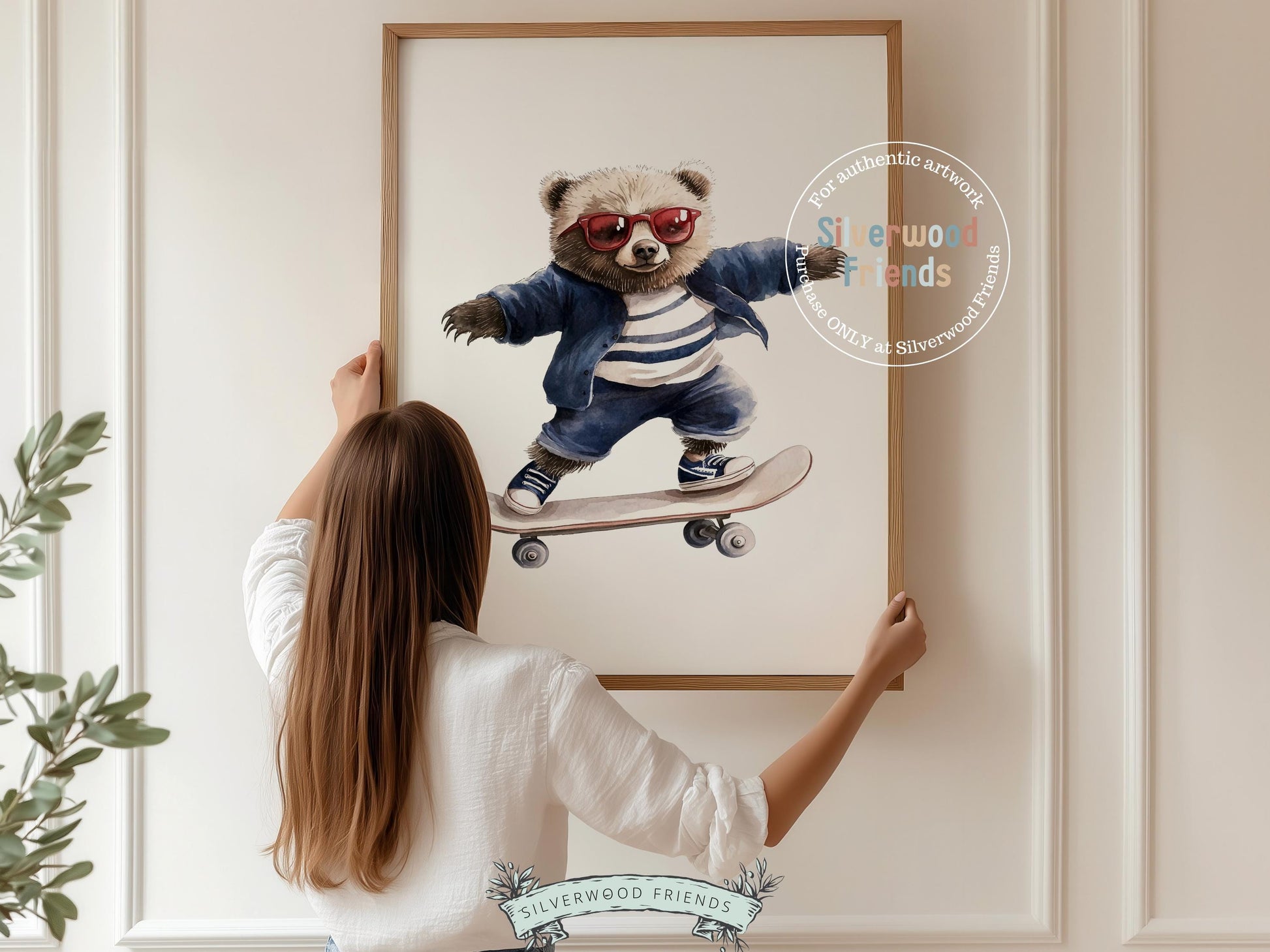 Bear Skateboard Print, Boys Sports Bear Nursery Decor, Toddler Boys Sporty Bear Nursery Wall Art, Kids Sport Theme Room Decor Digital Prints