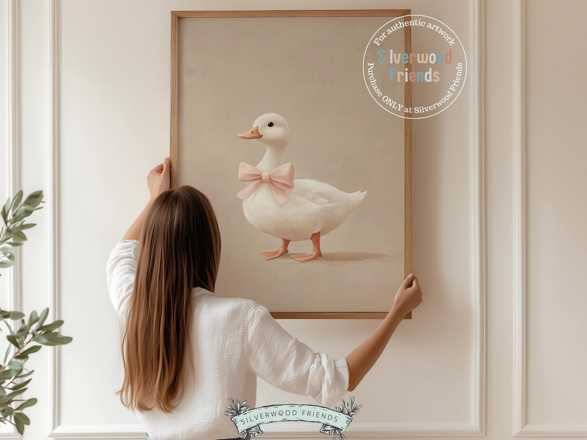 Pink Duck Nursery Print, Baby Girl Pink Duck Farm Nursery Decor, Girl Farm Nursery Wall Art, Farmhouse Duck Mudroom Wall Decor Digital Print