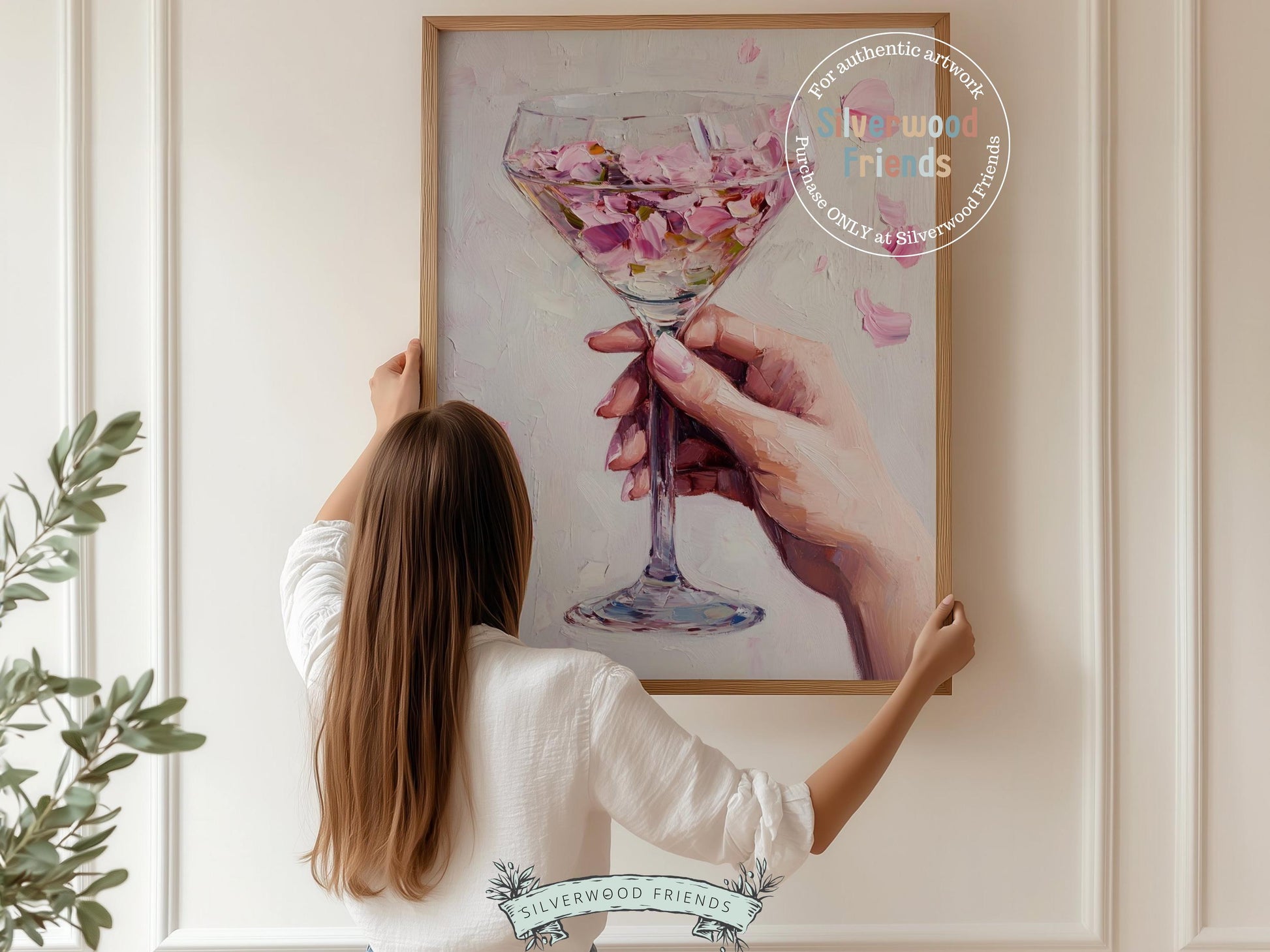 Pink Champagne Glass Print, Pretty Drink Illustration, Happy Hour Poster, Bar Cart Print, Celebration Wall Art, Cocktail Party Digital Print