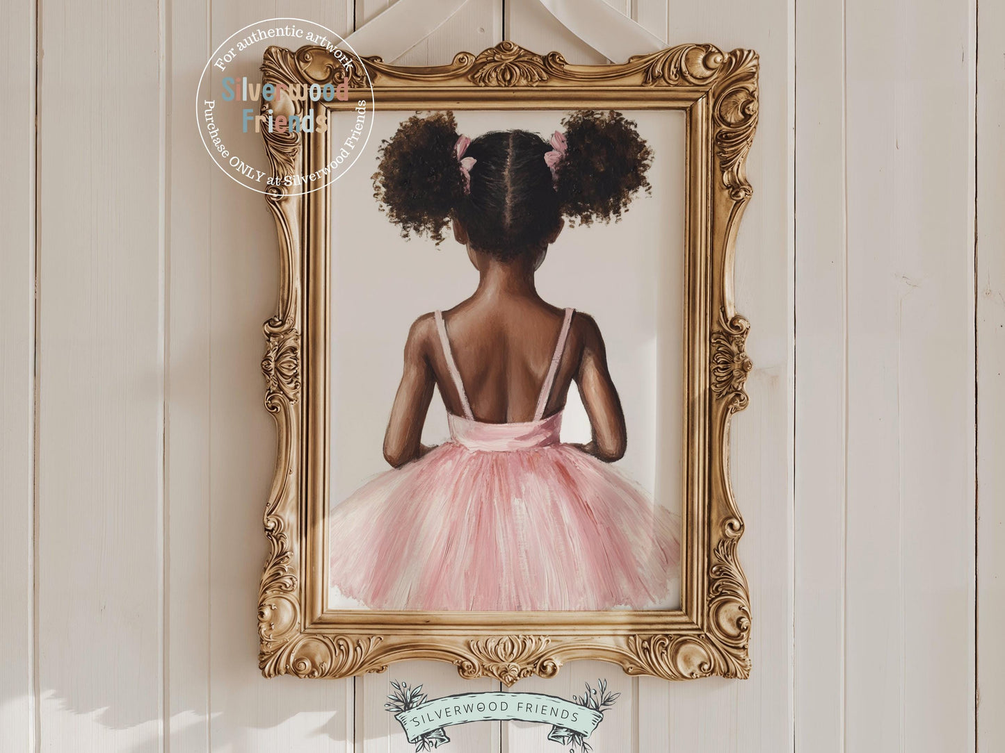 Ballet Nursery Print, African American Ballerina Nursery Decor, Black Ballerina Wall Art Decor, Little Black Girl Nursery Art Digital Print
