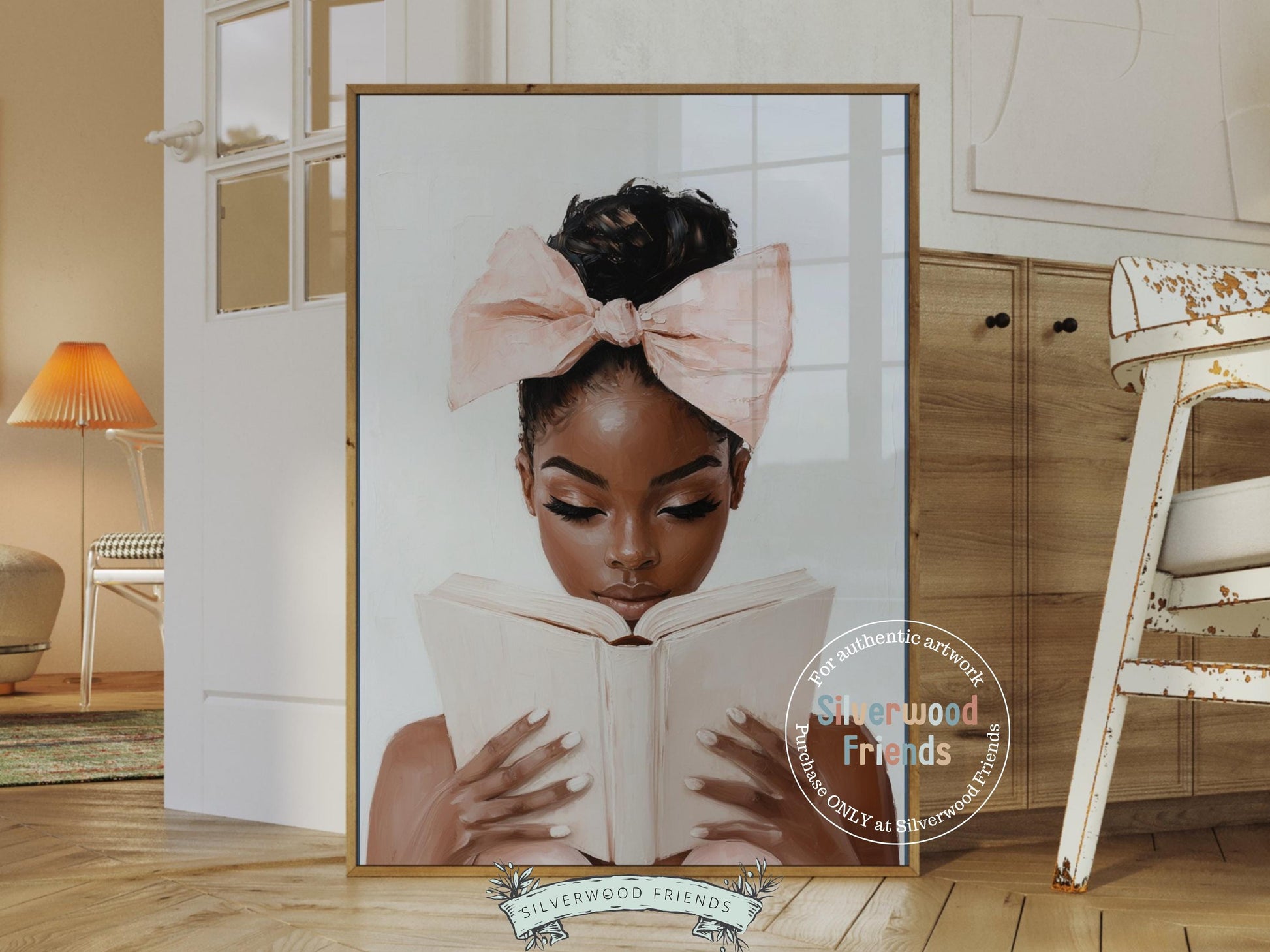 African American Ballerina Reading Wall Decor, Black Ballerina Bookish Wall Art, Black Girl Art Reading Nook Book Lover Gift Digital Print