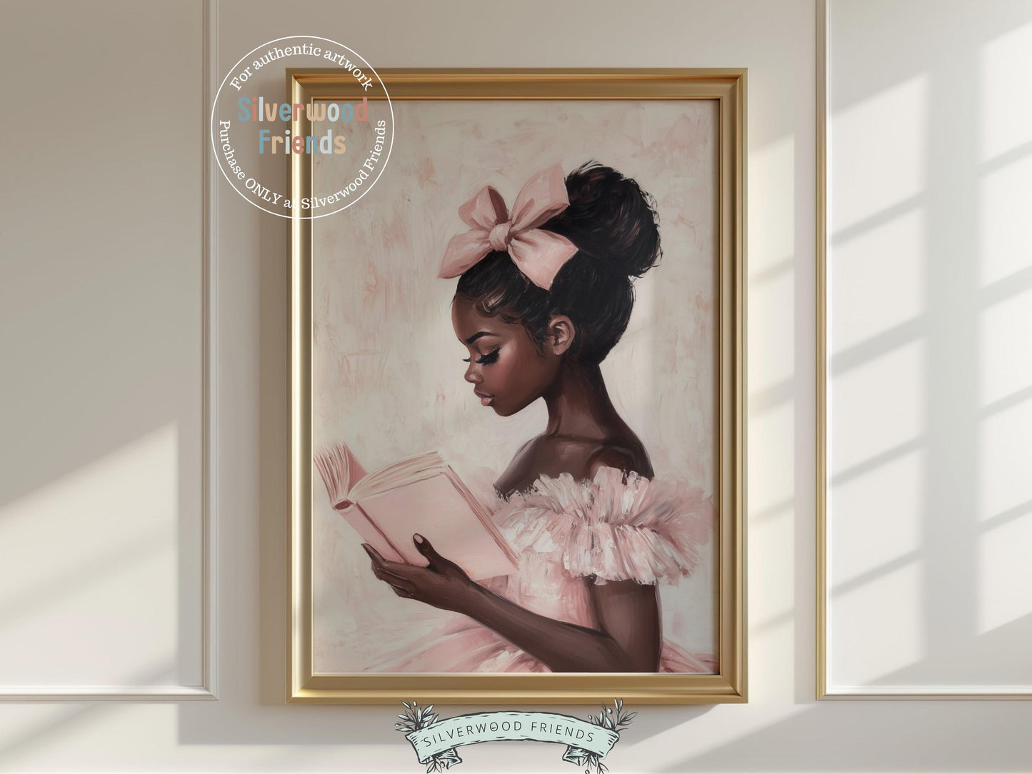 Add a touch of refined beauty to your reading nook or office with our Ballet Reading Print, featuring an elegant African American ballerina absorbed in a good book. A perfect gift for book lovers and dance enthusiasts alike, this graceful artwork celebrates the joy of reading, the art of movement, and the magic of quiet moments.