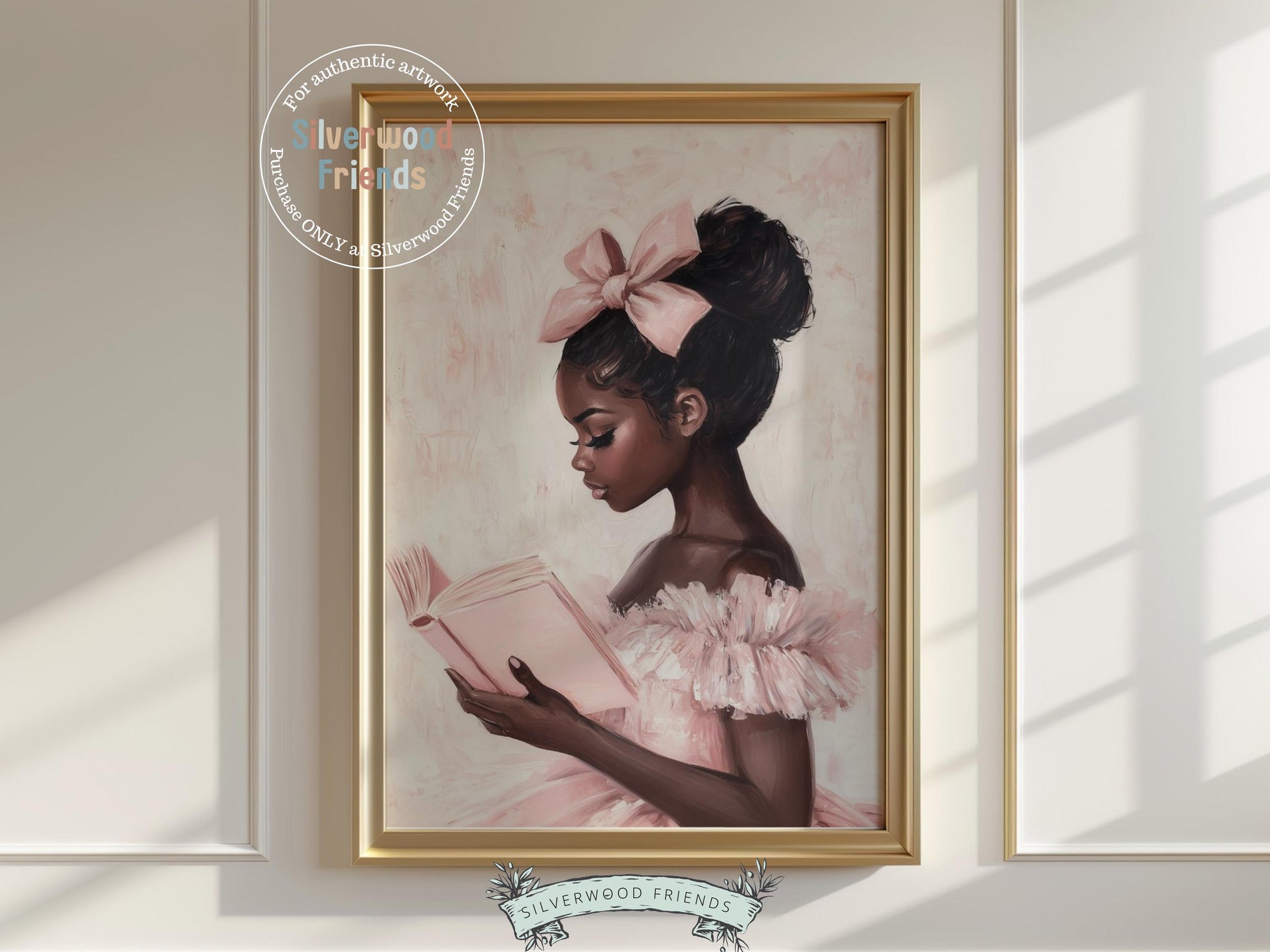 Add a touch of refined beauty to your reading nook or office with our Ballet Reading Print, featuring an elegant African American ballerina absorbed in a good book. A perfect gift for book lovers and dance enthusiasts alike, this graceful artwork celebrates the joy of reading, the art of movement, and the magic of quiet moments.