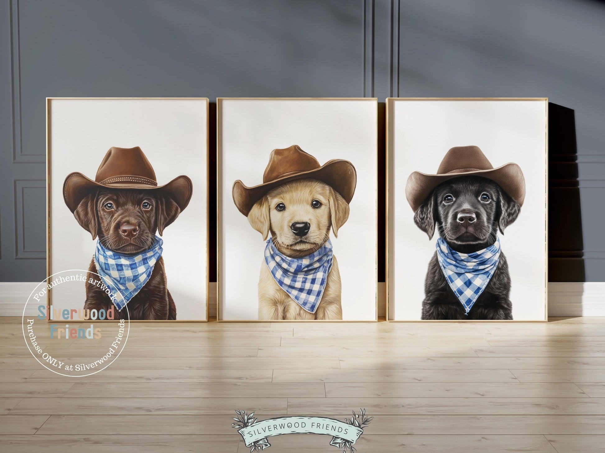 Labrador Dog Cowboy Hat Print, Neutral Cowboy Western Dog Nursery Decor, Cowboy Western Dog Nursery Wall Art, Labrador Puppy Digital Prints