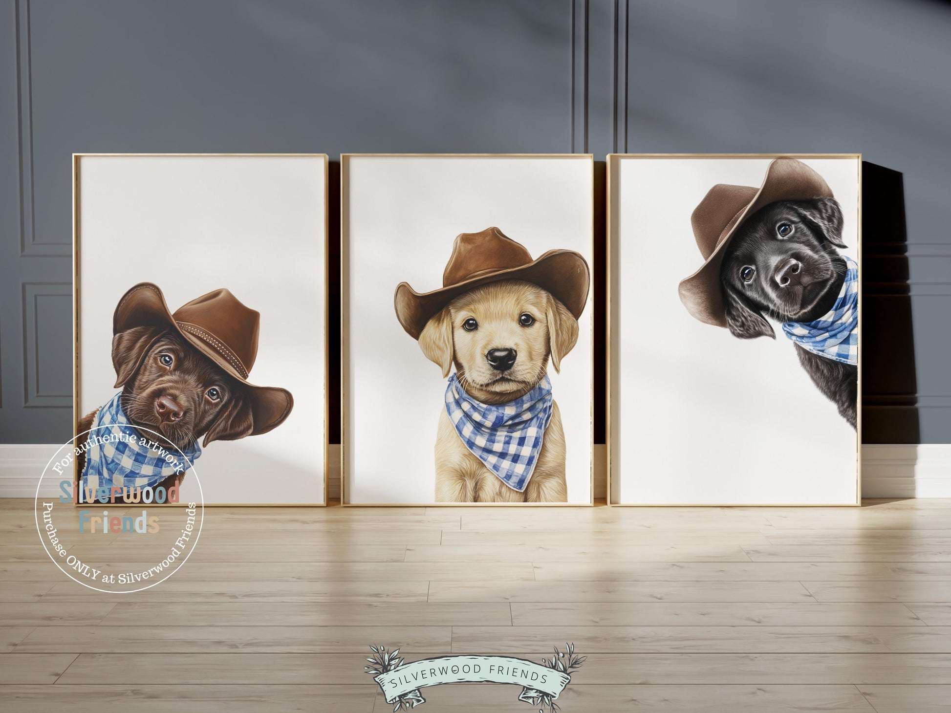 Labrador Dog Cowboy Hat Print, Neutral Cowboy Western Dog Nursery Decor, Cowboy Western Dog Nursery Wall Art, Labrador Puppy Digital Prints