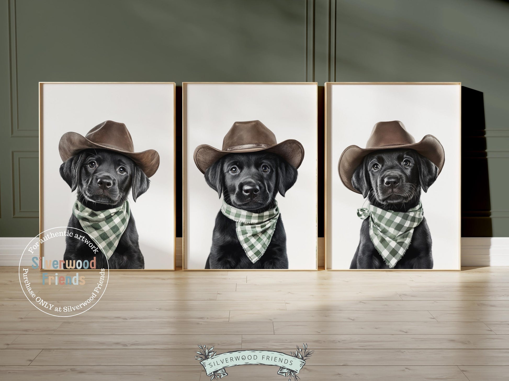Labrador Dog Cowboy Hat Print, Baby Boy Cowboy Western Nursery Decor, Cowboy Western Dog Nursery Wall Art Black Labrador Puppy Digital Print