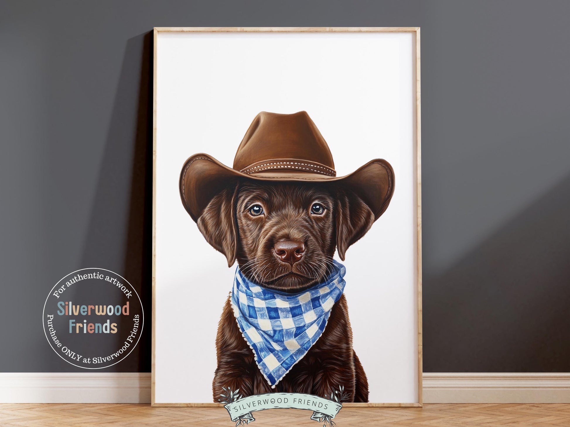 Labrador Dog Cowboy Hat Print, Boys Cowboy Western Nursery Decor, Baby Boy Cowboy Dog Nursery Wall Art, Western Labrador Dog Digital Print