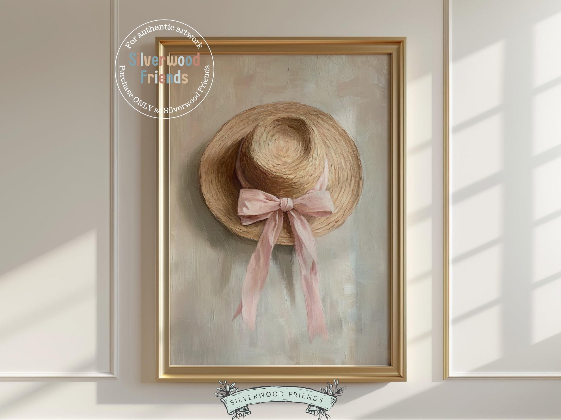 Cowgirl Hat Print, French Cottage Straw Hat Print, Preppy French Country Coquette Wall Decor, Girly Pink Coastal Cowgirl Hat Digital Print