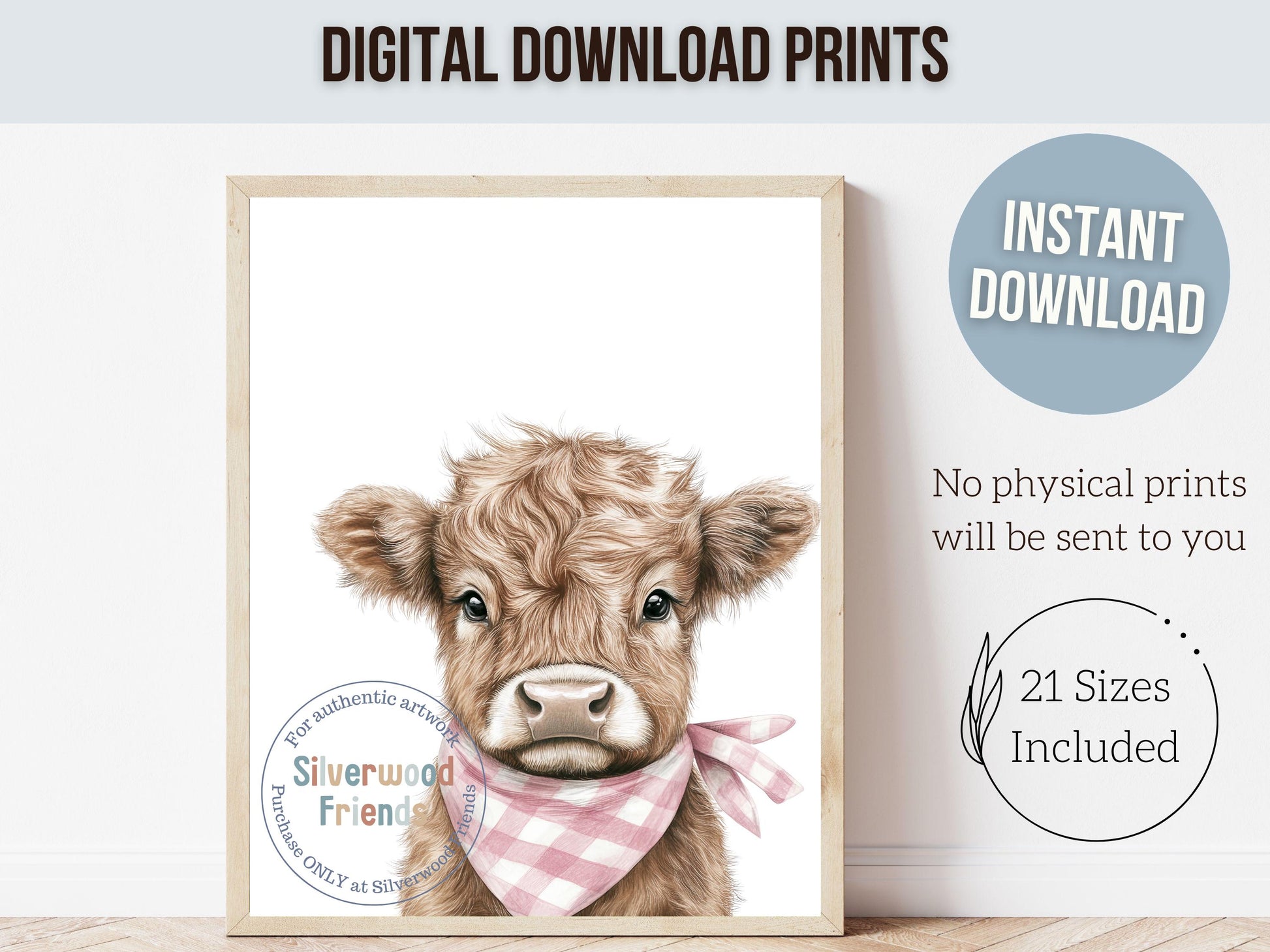 Peeking Highland Cow Nursery Print, Baby Girl Pink Highland Cow Nursery Decor, Baby Girl Pink Cowgirl Western Nursery Wall Art Digital Print