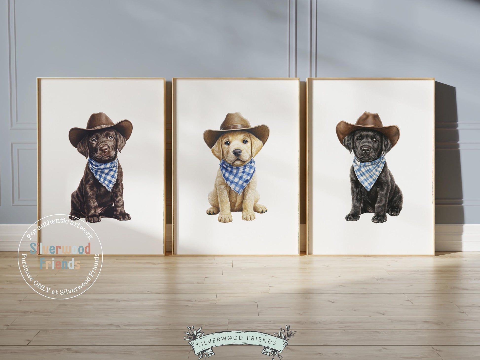 Labrador Dog Cowboy Hat Print, Neutral Cowboy Western Dog Nursery Decor, Cowboy Western Dog Nursery Wall Art, Labrador Puppy Digital Prints