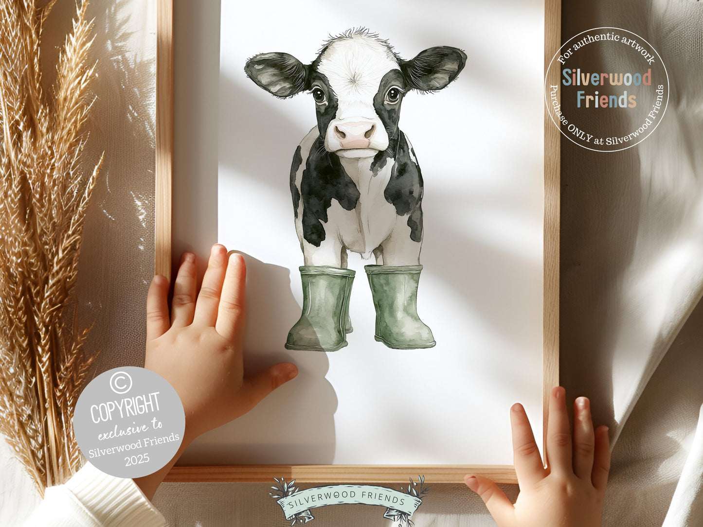 Cow Nursery Prints, Sage Green Highland Cow Nursery Decor, Black and White Cow Picture, Neutral Cowboy Western Nursery Decor Digital Print