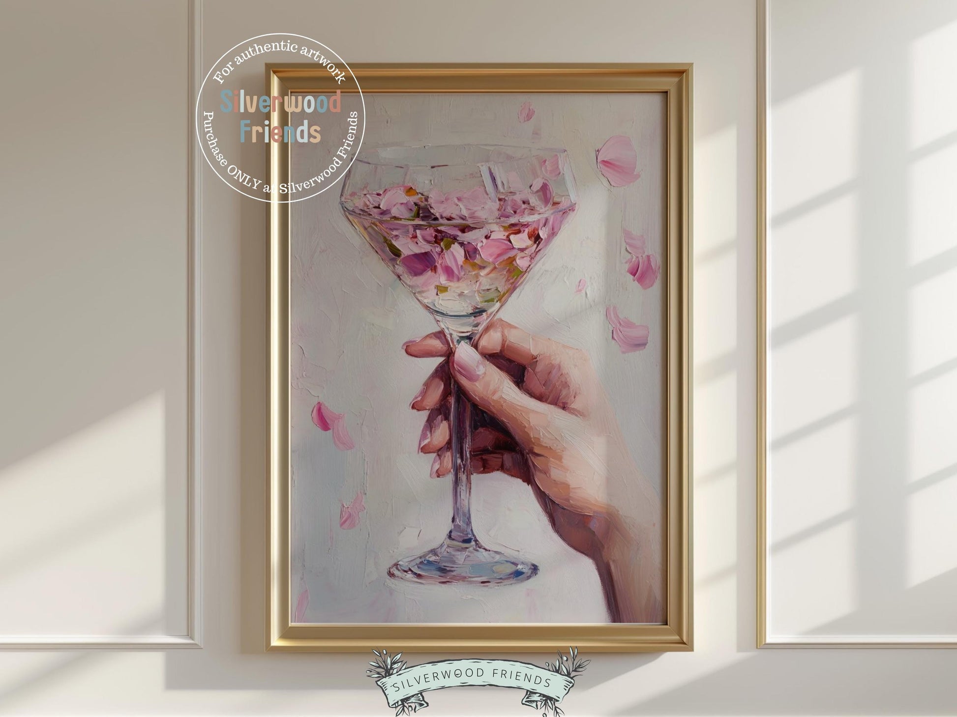Pink Champagne Glass Print, Pretty Drink Illustration, Happy Hour Poster, Bar Cart Print, Celebration Wall Art, Cocktail Party Digital Print
