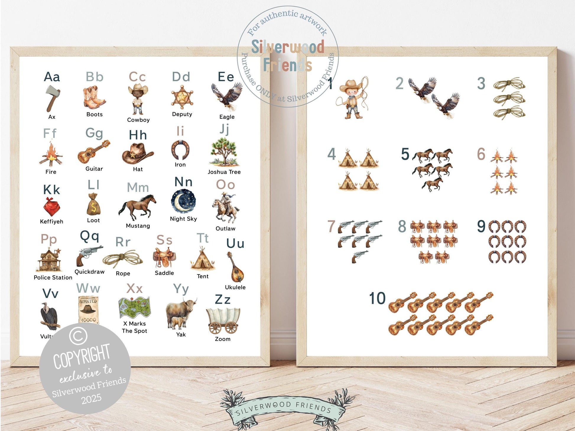 Add a touch of Western charm to your boy’s nursery with our Cowboy Alphabet and Number Prints. Featuring beautiful watercolor illustrations, these prints make learning fun and are the perfect blend of decor and education—ideal for a cowboy-themed nursery or a thoughtful, unique baby shower gift.