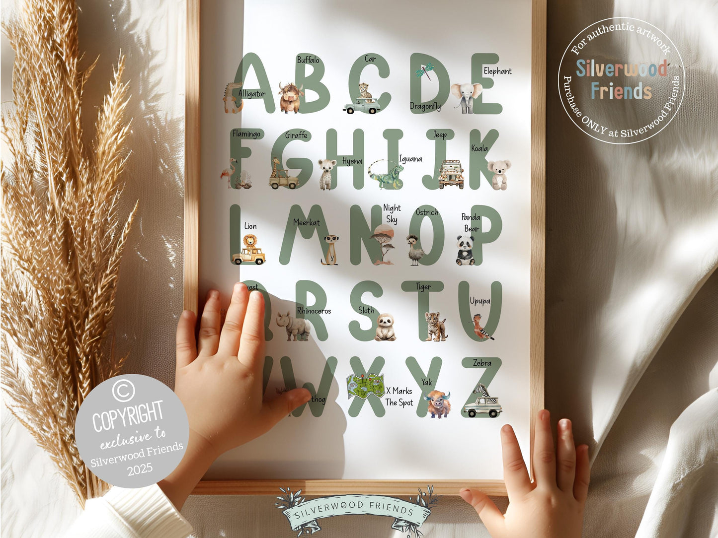 Safari Alphabet and Number Print, Safari Jungle Animal Car Nursery Decor, Classroom Educational Poster, Transport Room Decor Digital Print