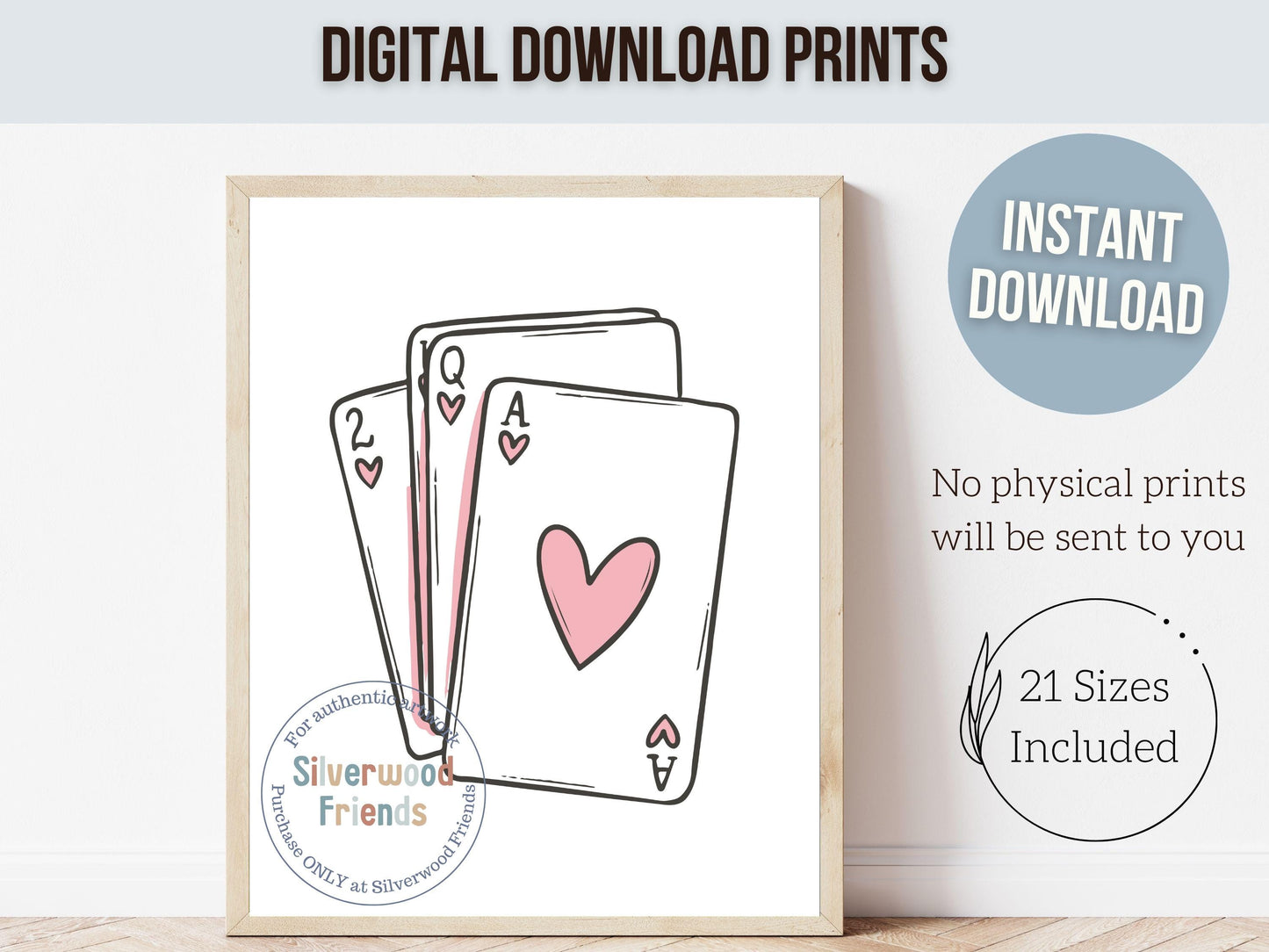 Pink Playing Cards Print, Ace Of Hearts Print, Coquette Cowgirl Room Decor, Girly Western Wall Art, Dorm Room Dopamine Decor Digital Print
