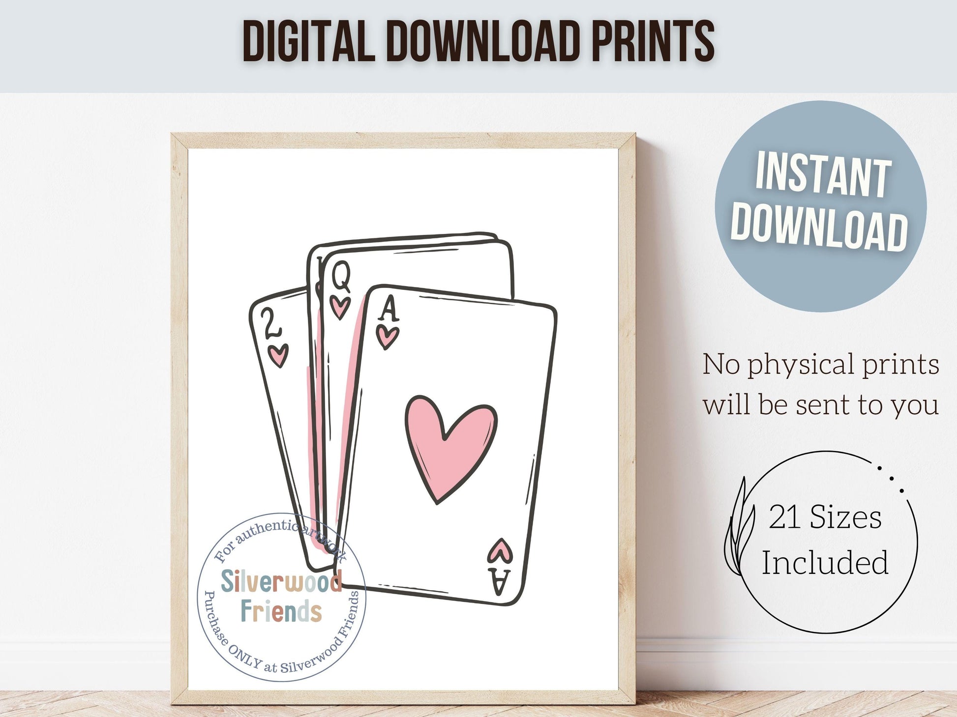 Pink Playing Cards Print, Ace Of Hearts Print, Coquette Cowgirl Room Decor, Girly Western Wall Art, Dorm Room Dopamine Decor Digital Print